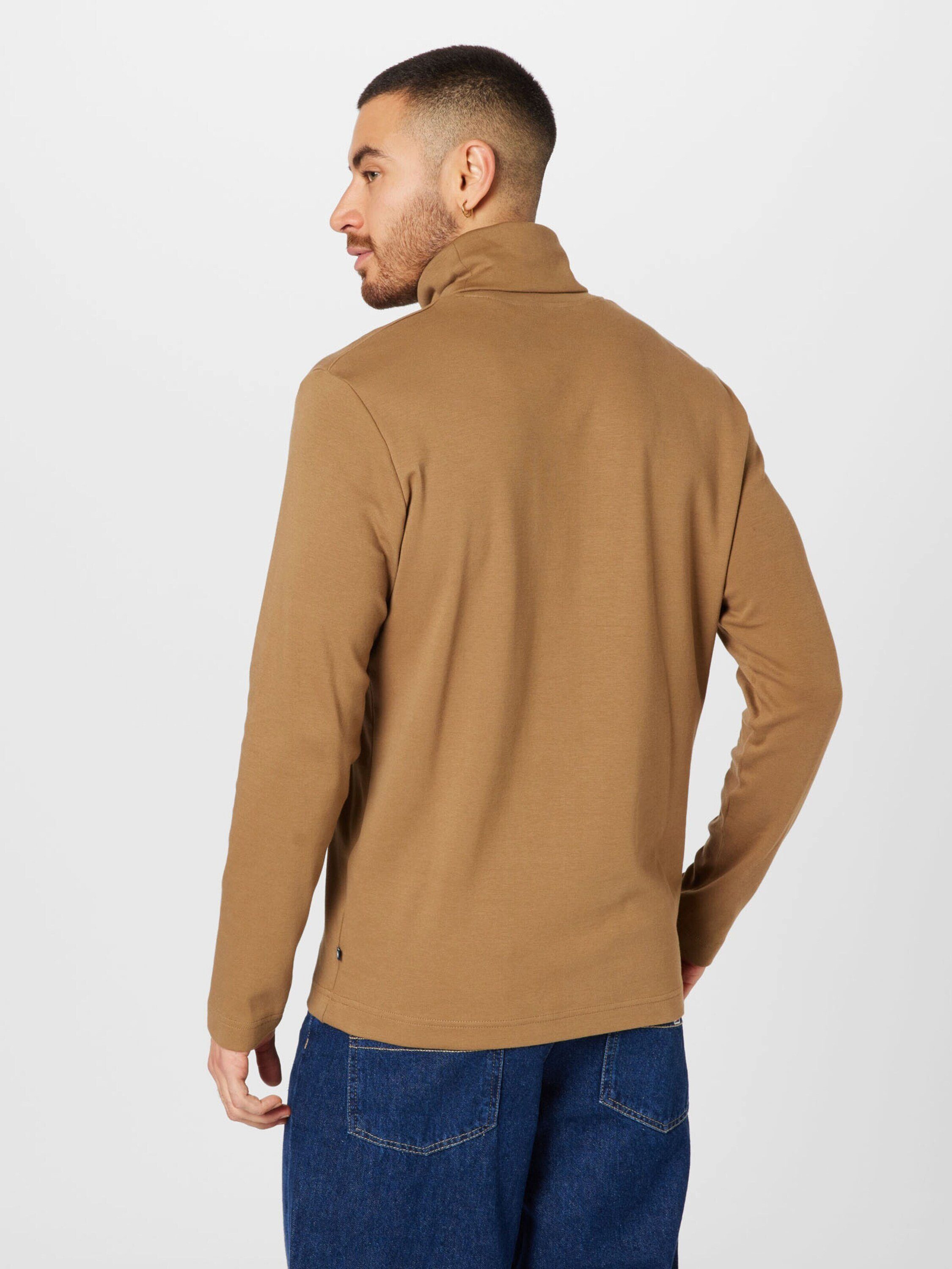 TOM TAILOR Langarmshirt brown (1-tlg) otter