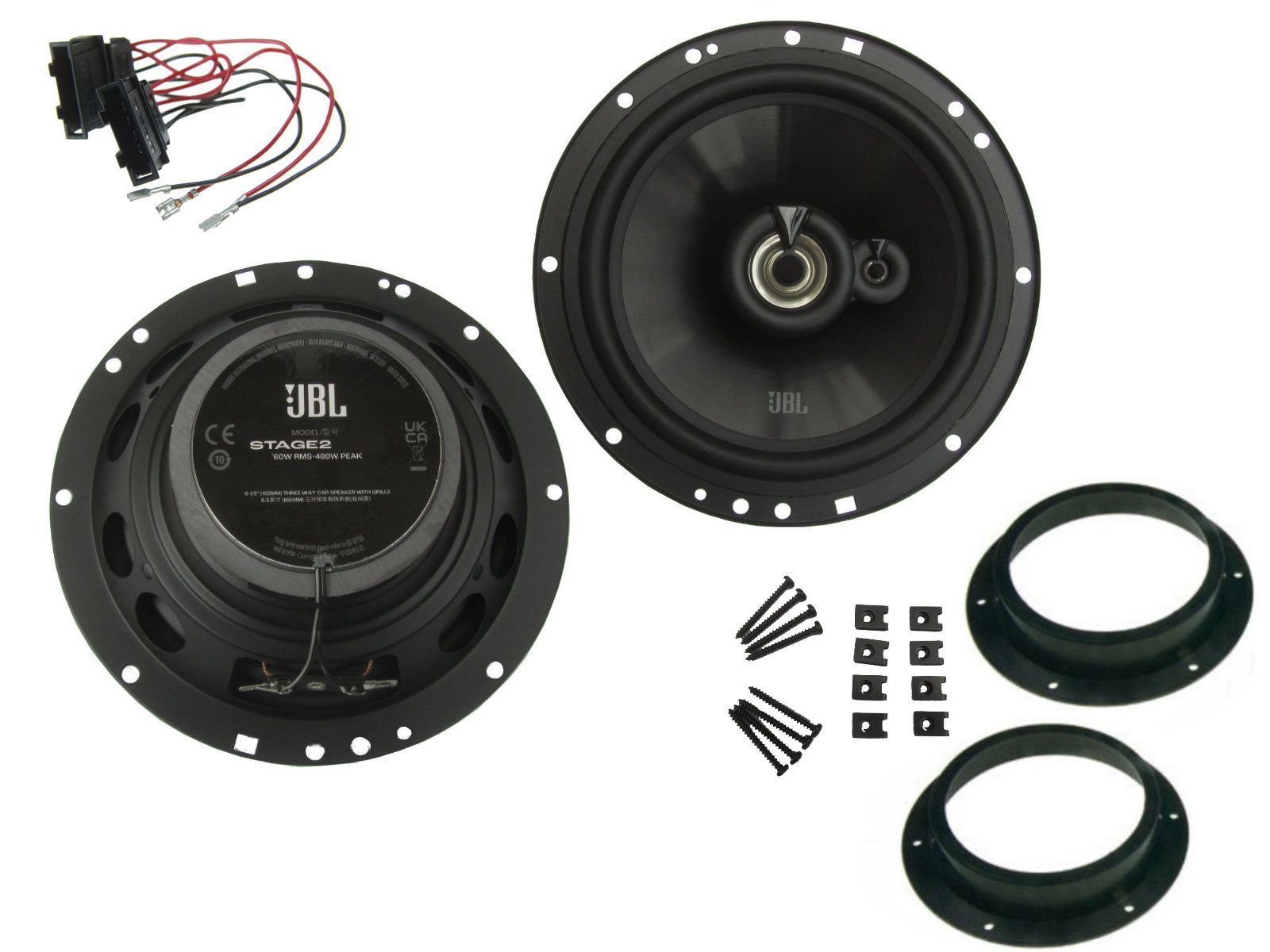 DSX JBL 3 Wege Lautsprecher für VW Caddy III 2K Bj 03–15 Tür vorne 480 W Auto-Lautsprecher (60 W)