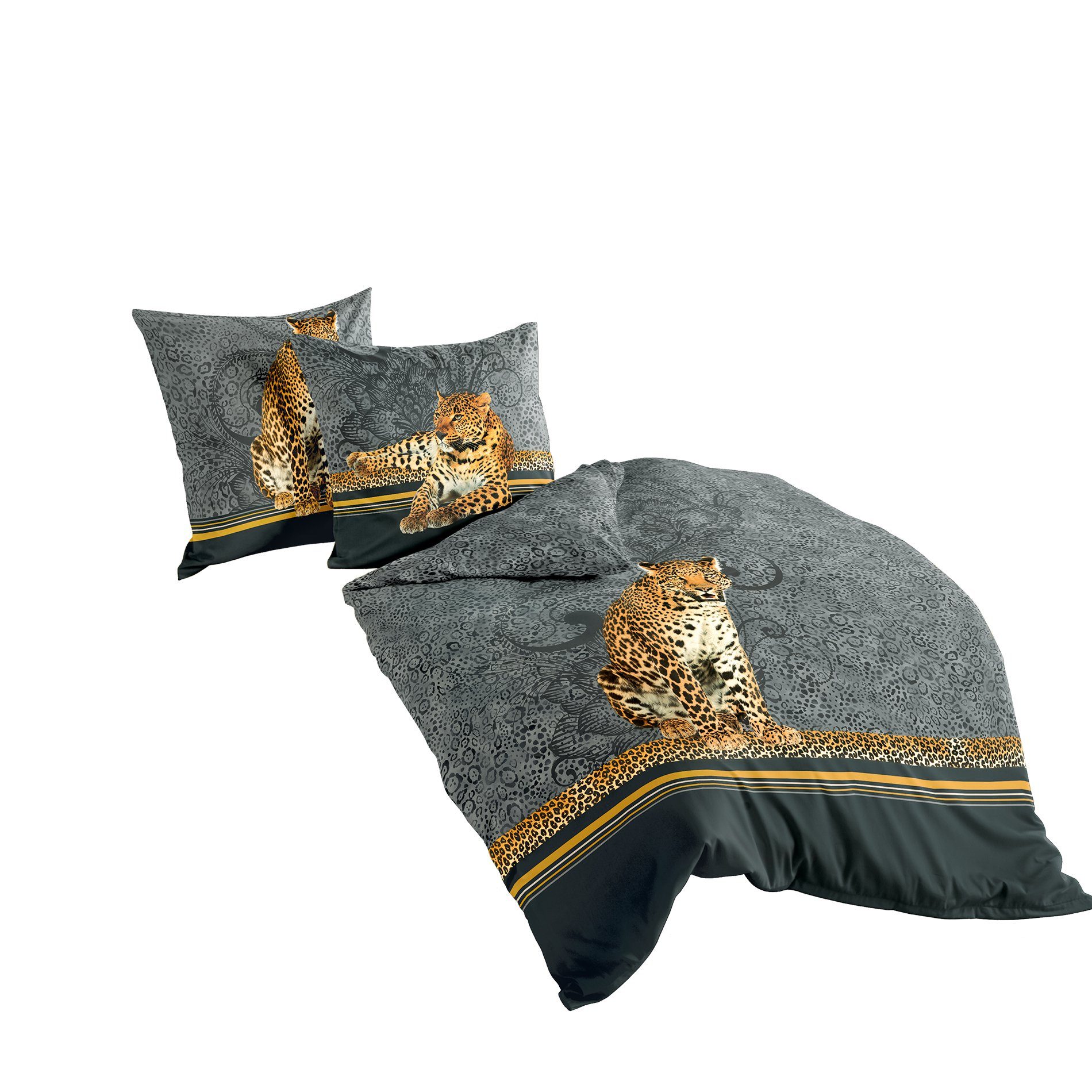 Traumschloss Bettwäsche Mako-Baumwolle, Mako-Satin, 2 teilig, Leopard Großk günstig online kaufen