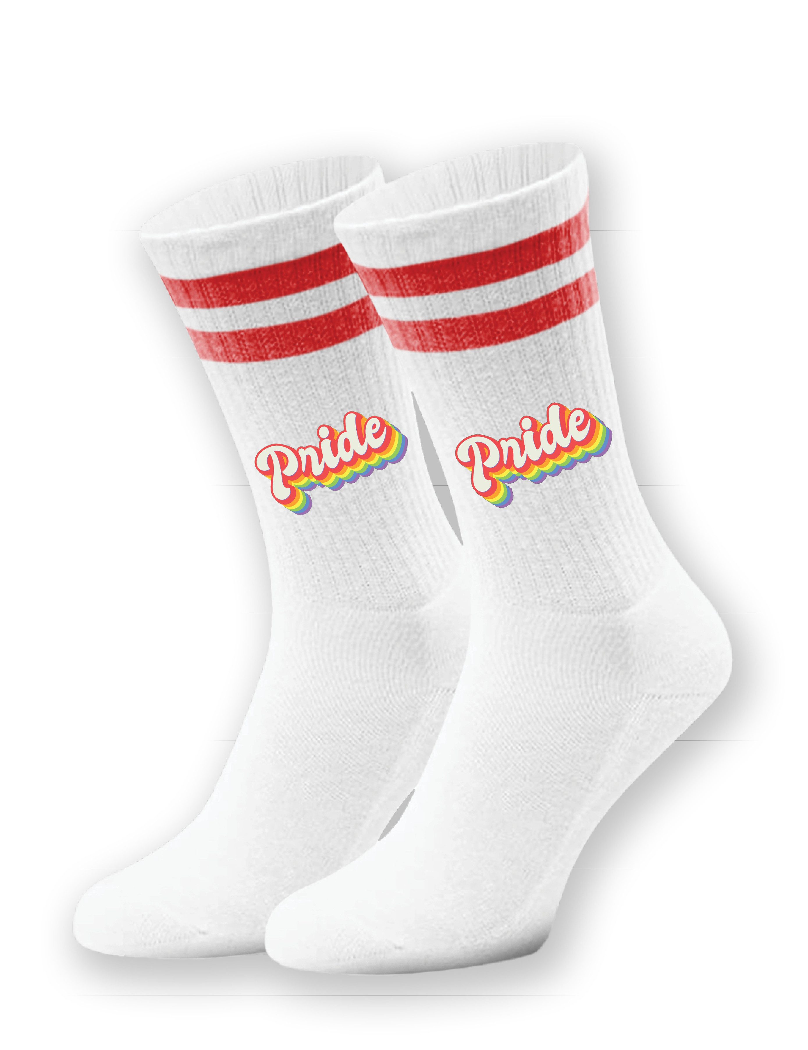 Youth Designz Tennissocken Unisex Socken "Pride Schriftzug" Aufdruck lustig Geschenk Statement mit verstärkter Verse und Zehenbereich