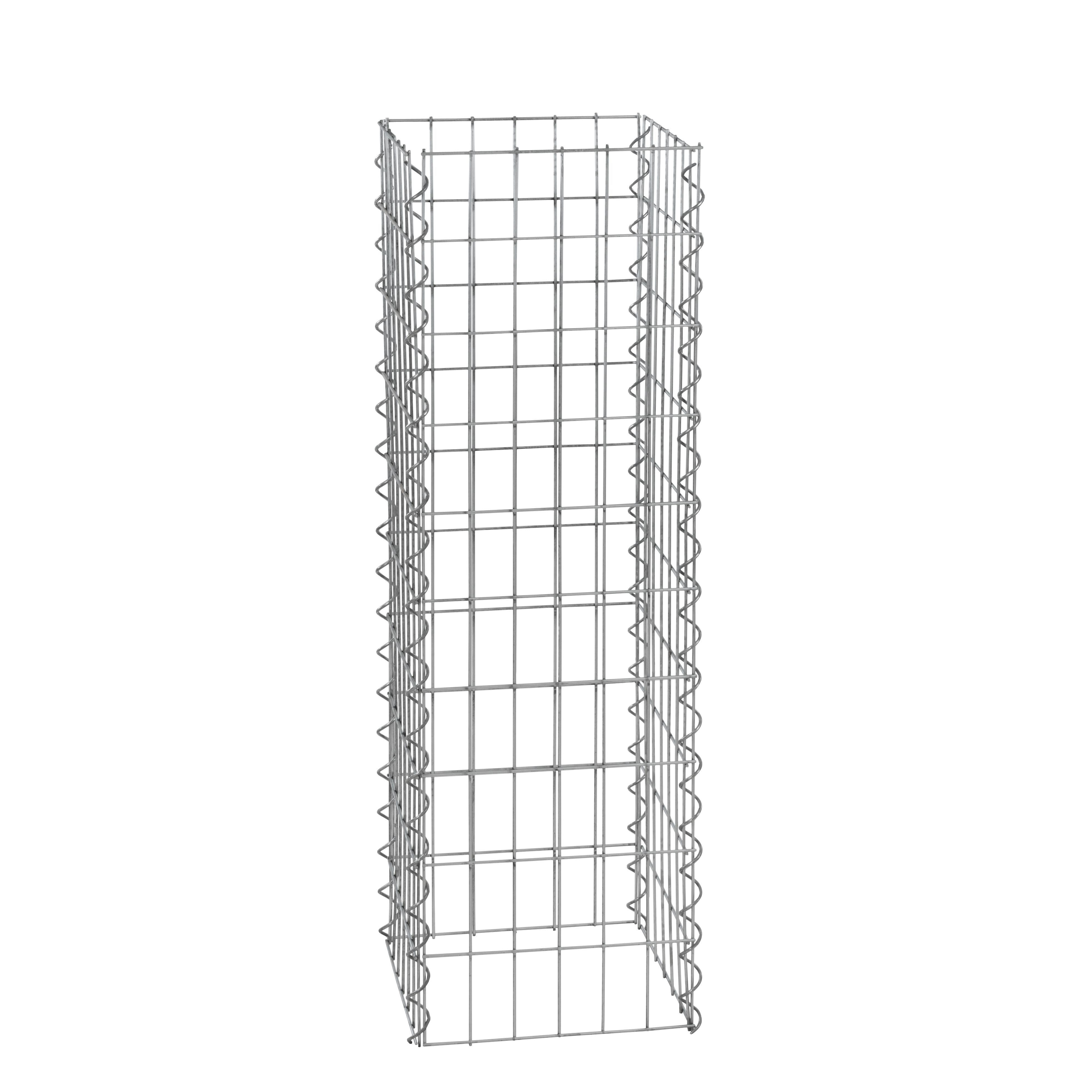ESTEXO Gabionenzaun Gabione Gabionensäule Säule 100 cm Höhe 4 Eck Steinkorb Säulengabion