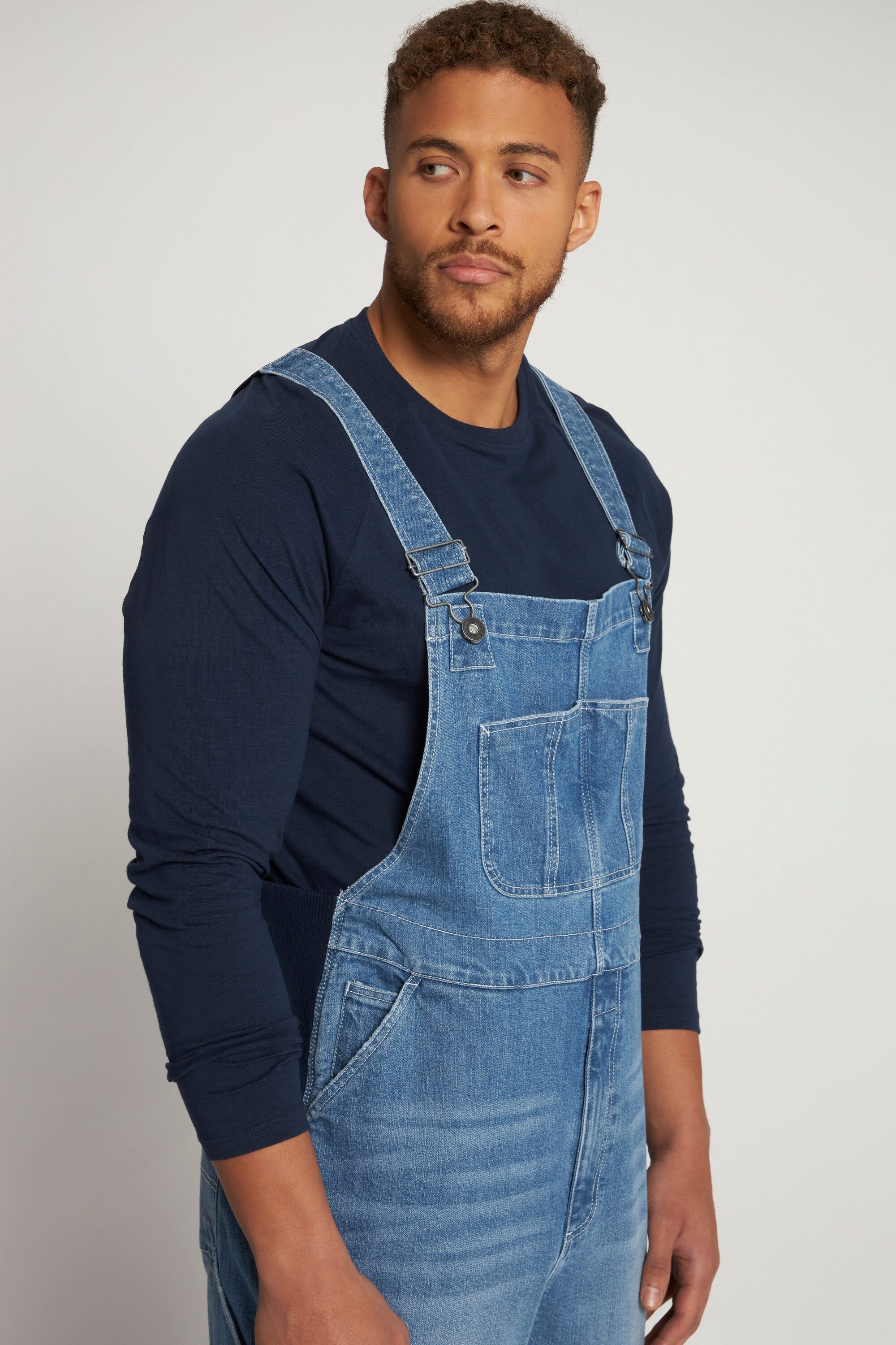 JP1880 Cargohose Latzhose Workwear Jeans viele Taschen Relaxed Fit