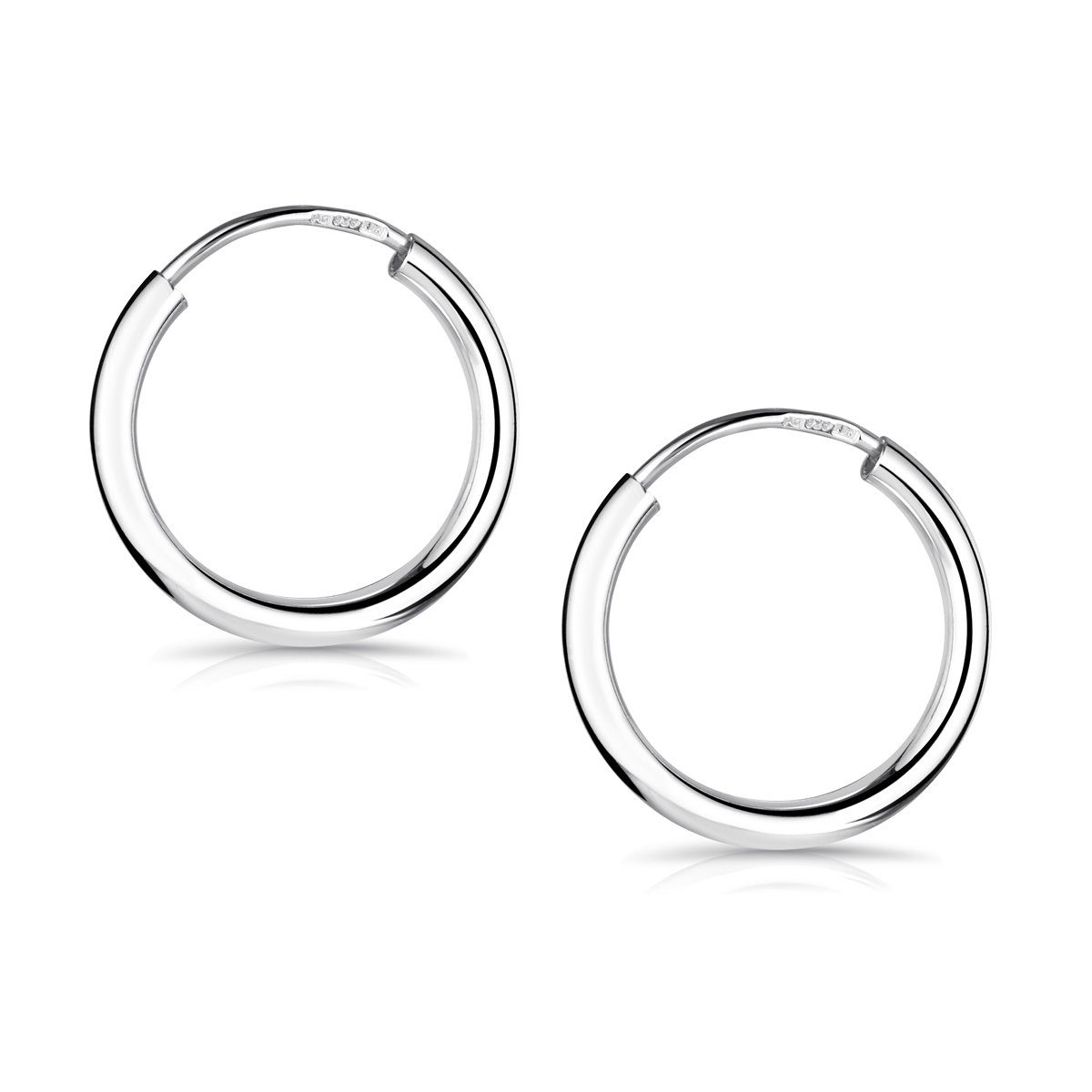 Materia Paar Creolen Silber Damen klein Ø16mm SO-41, 925 Sterling Silber günstig online kaufen