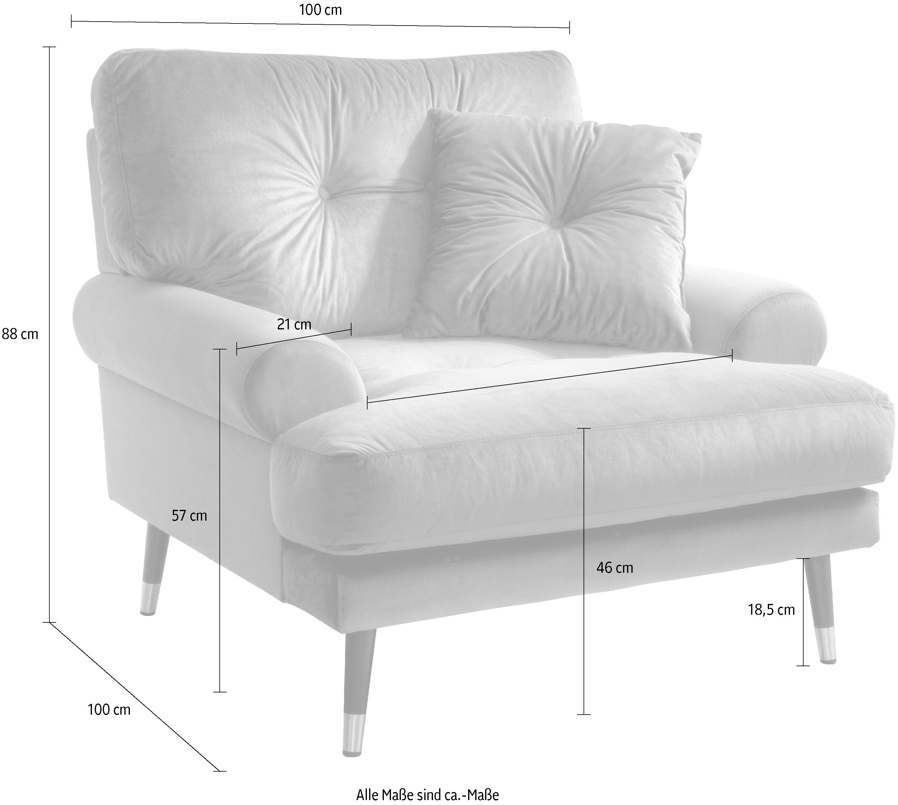 OTTO home Loungesessel TOKIO, in Microfaser mit hochwertigem Holz/Metallfuß – Bild 5 von 5