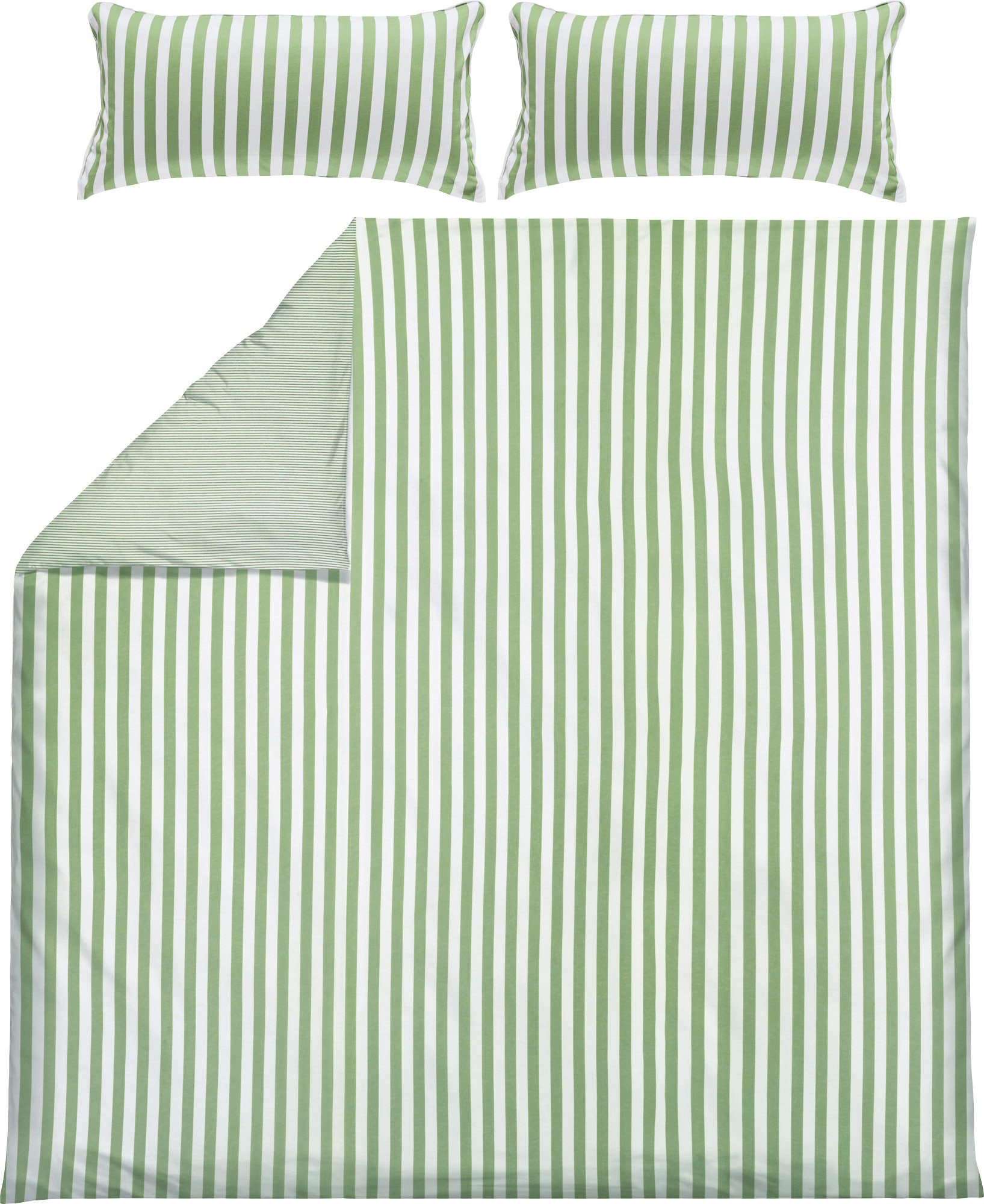 Erwin Müller Bettwäsche Wendebettwäsche, Mako-Satin, Streifen