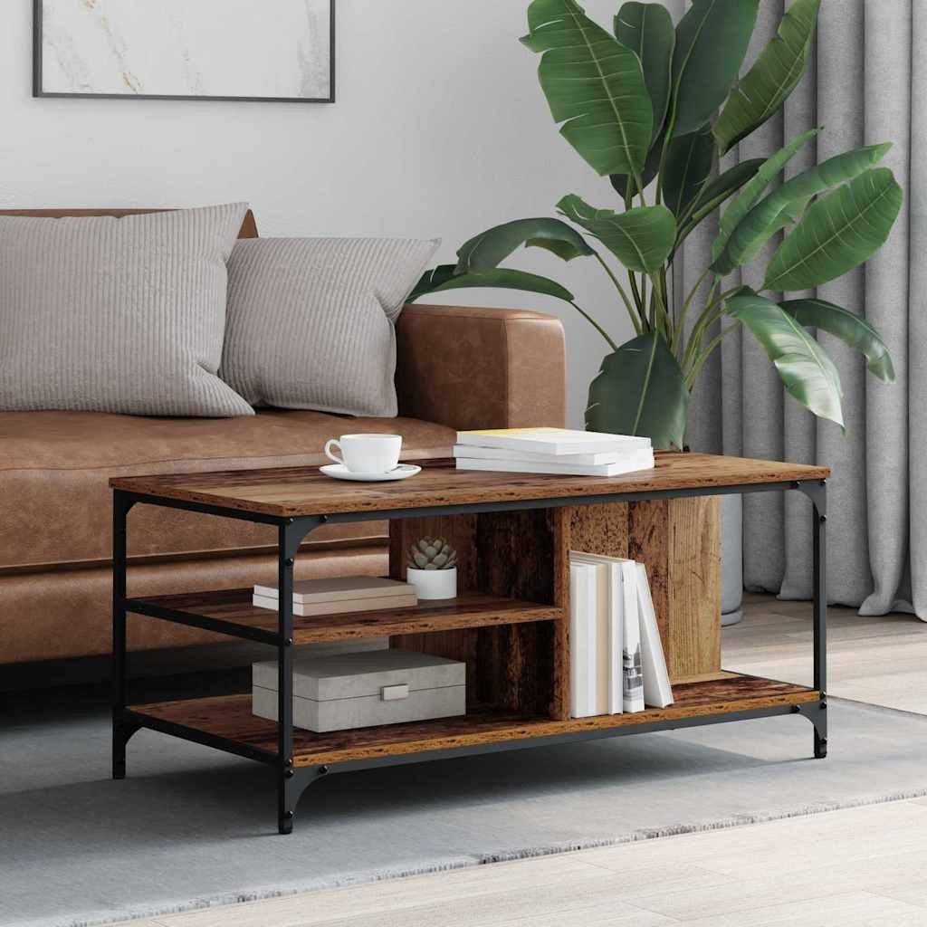 vidaXL Couchtisch Couchtisch Altholz 100 x 50 x 45 cm Holzwerkstoff (1-St)