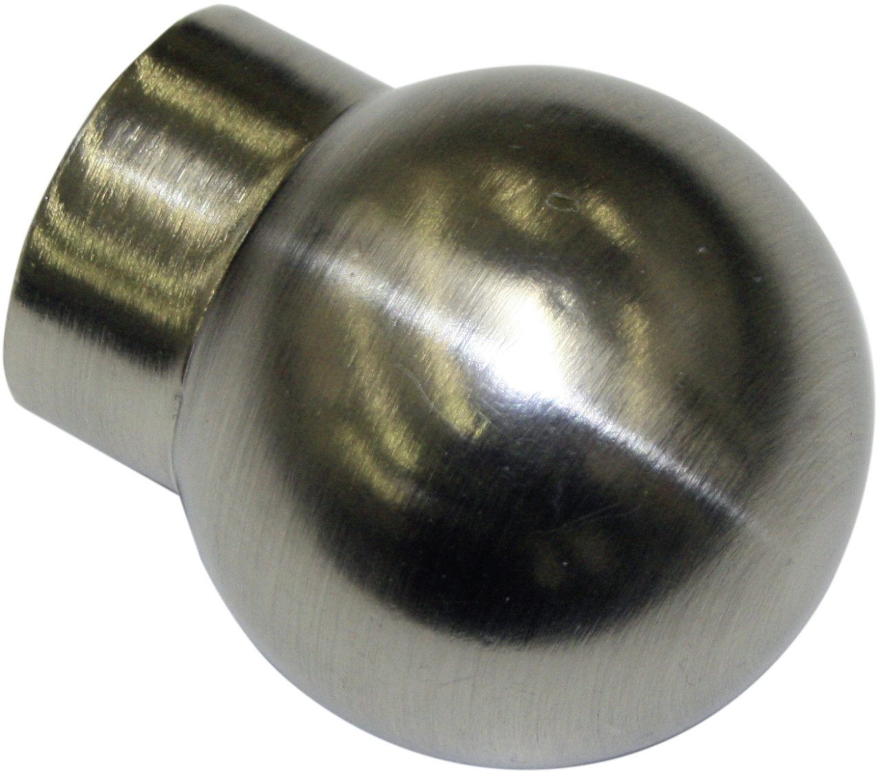 GARDINIA Gardinenstange Gardinia Endkappe Ball edelstahl-optik Ø 16/19 mm, Metall