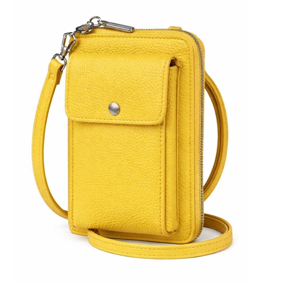 ZUKUNFTSENKEL Mini Bag Mini Umhängetasche aus Echtleder mit RFID-Schutz Kleine Handytasche (Kleine Handtasche, Ideal für Smartphone, Karten und Bargeld), Kleine Handytasche Handyfach Verstellbarer Schultergurt