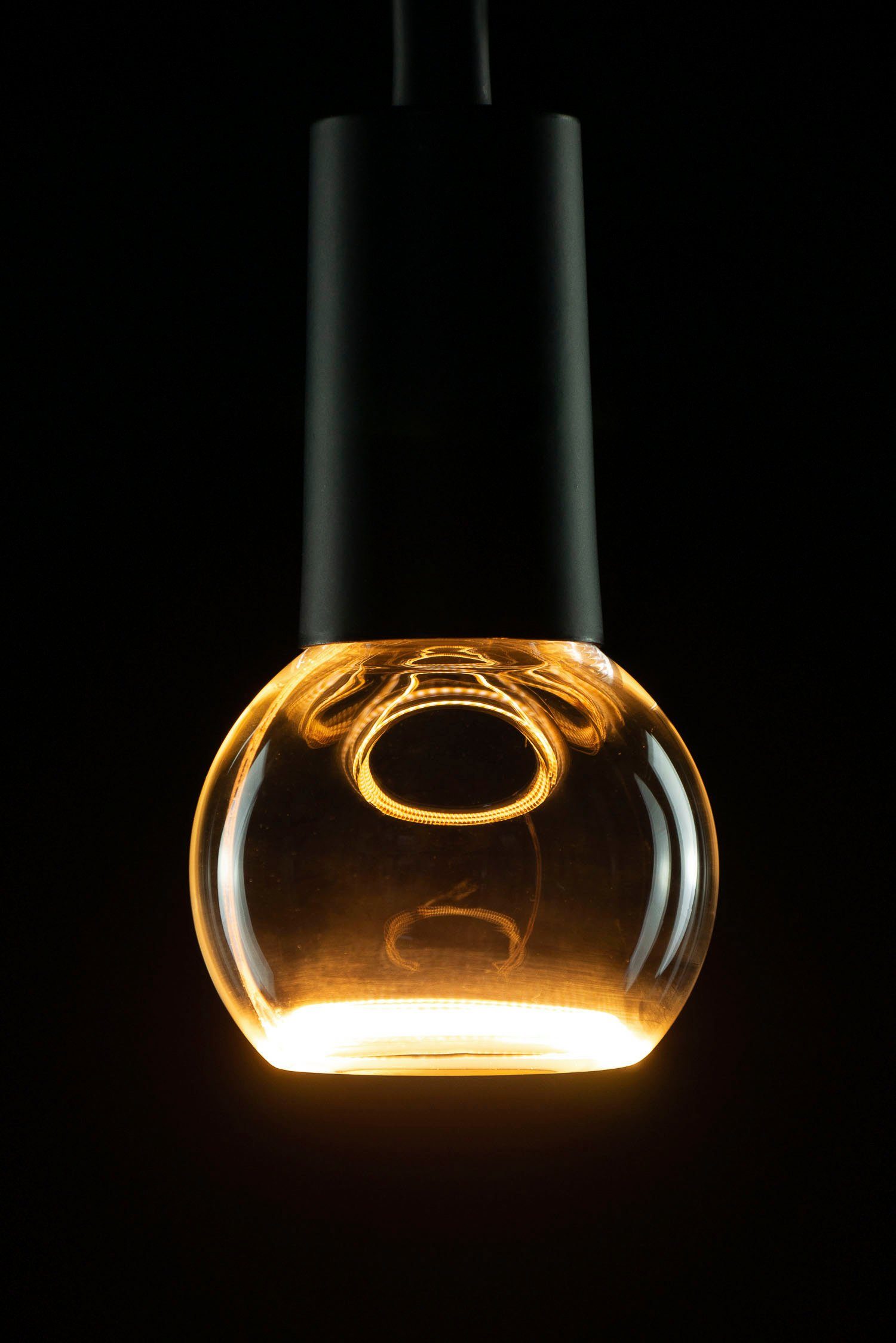 SEGULA LED-Leuchtmittel LED Floating Globe Extra-Warmweiß, Floating Globe 1 90, CRI 80 80 LED St., E27, klar, 4W, klar, dimmbar E27