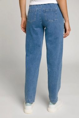 Gina Laura Regular-fit-Jeans Jeans weites Bein Elastikbund