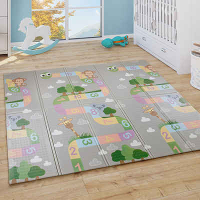 Kinderteppich Spielmatte Teppich Baby Kinderzimmer Bunt Tiere, Paco Home, Rechteckig, Höhe: 5 mm