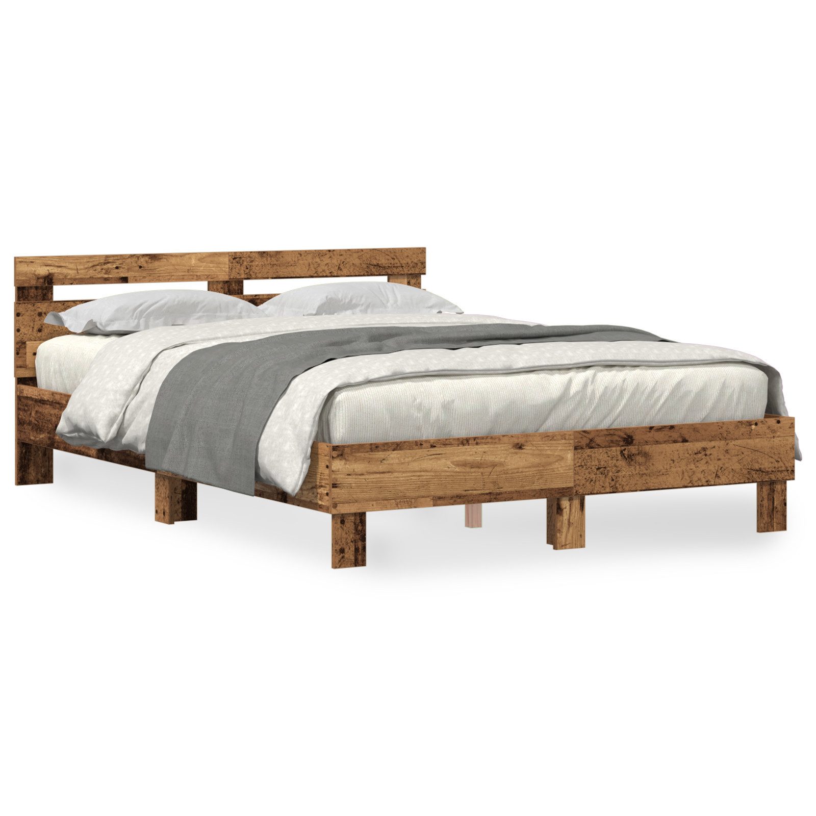 vidaXL Bett Holz Bettgestell Altholz Massivholz günstig online kaufen
