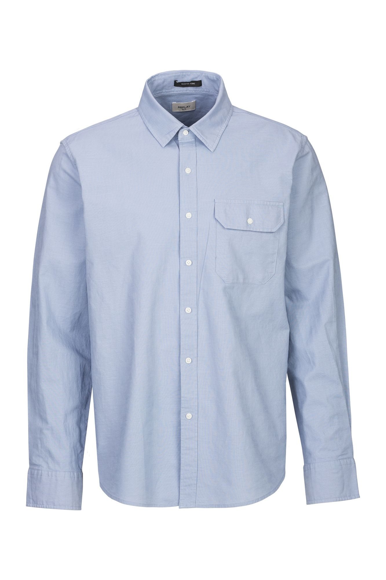 Replay Langarmhemd COTTON/LINEN