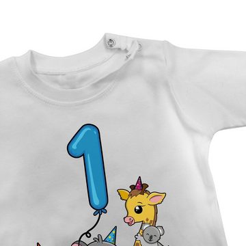 Shirtracer T-Shirt Tiere mit Ballon Erster 1. Geburtstag