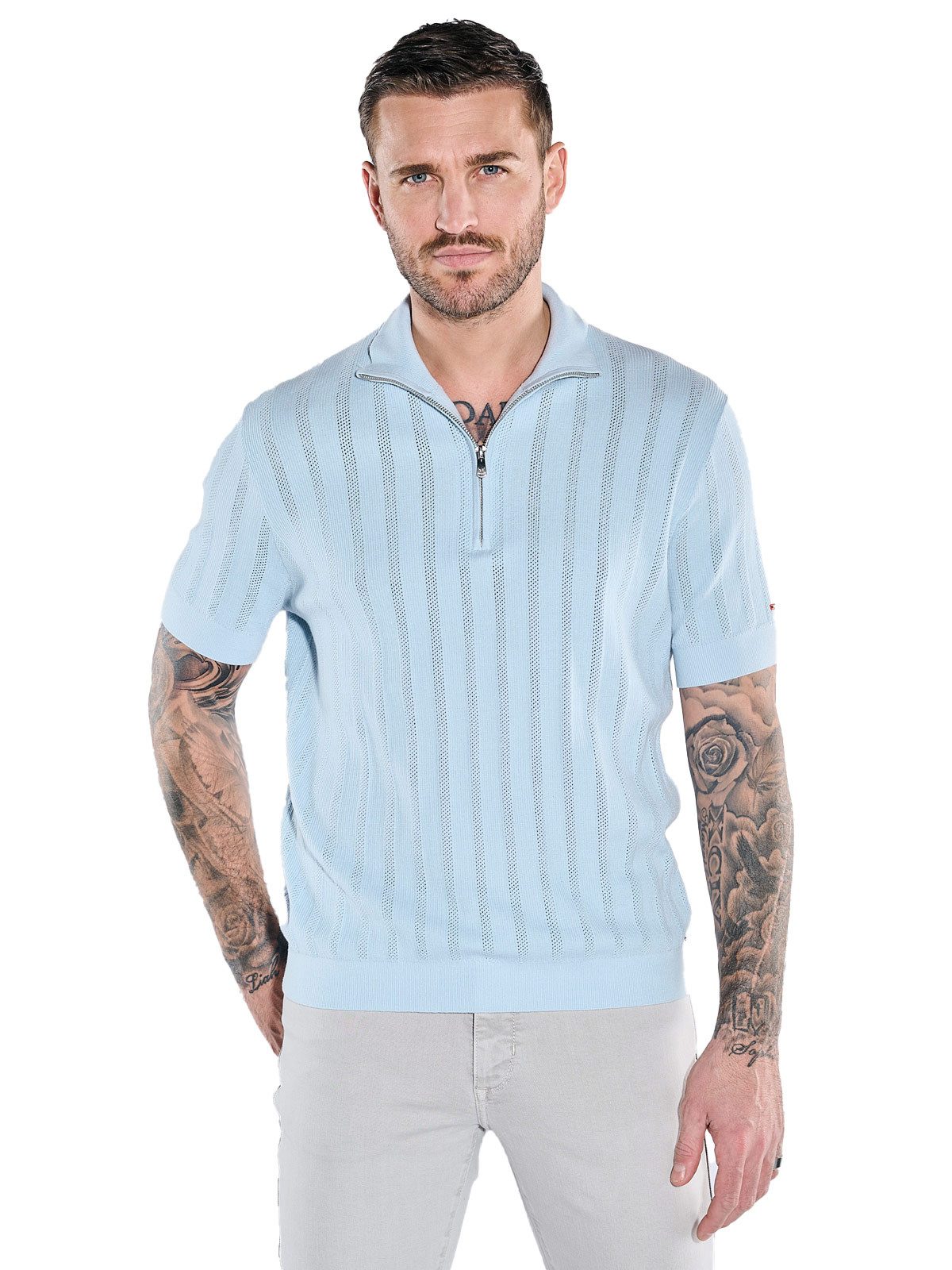 emilio adani Poloshirt Strick-Shirt mit Zipper günstig online kaufen