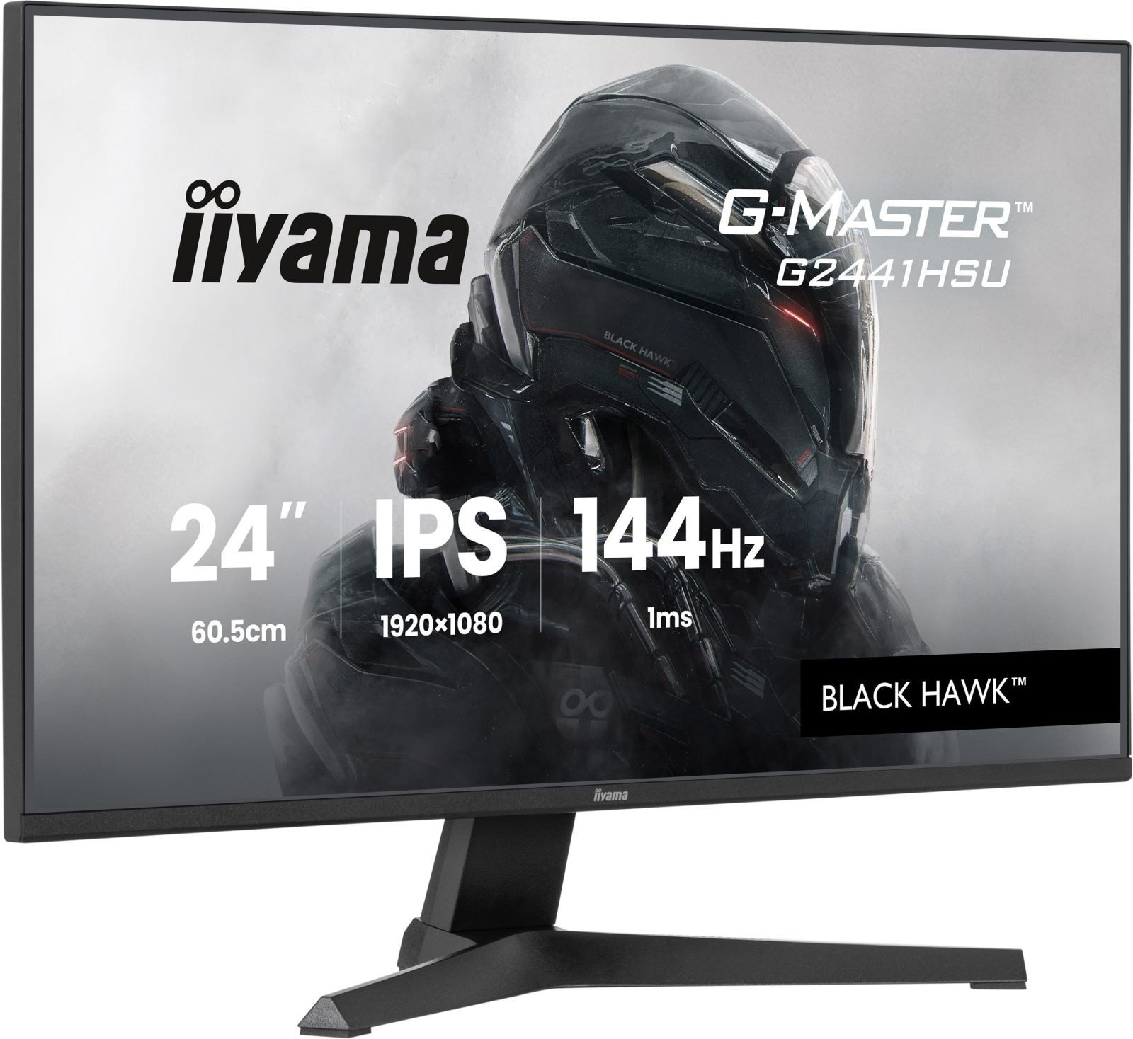Iiyama iiyama G-MASTER G2441HSU-B1 TFT-Monitor (1920 x 1080 px, Full HD, 1 ms Reaktionszeit, 144 Hz, IPS, Adaptive-Sync, Lautsprecher, FreeSync, HDCP)