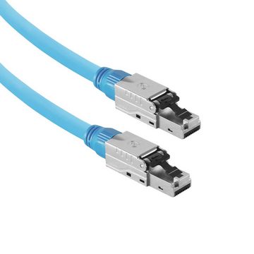 ARLI Verlegekabel 25m Cat 8.1 Netzwerkkabel + 2x RJ45 Netzwerkstecker Installationskabel, Rj45 Netzwerkstecker Cat8.1, (2500 cm), verzinnt, Metermarkierung