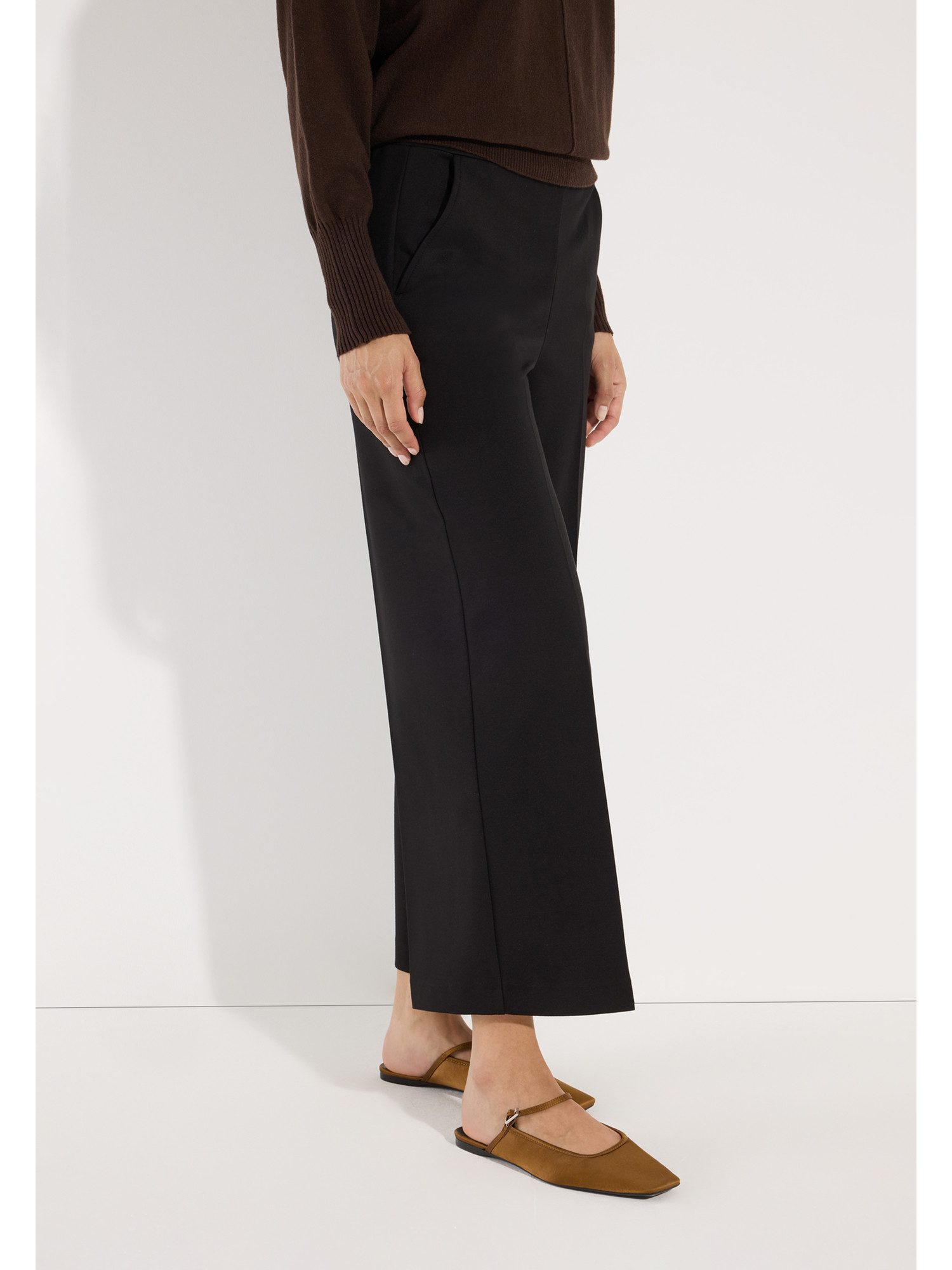 MORE&MORE Culotte bequeme, verkürzte Jerseyhose