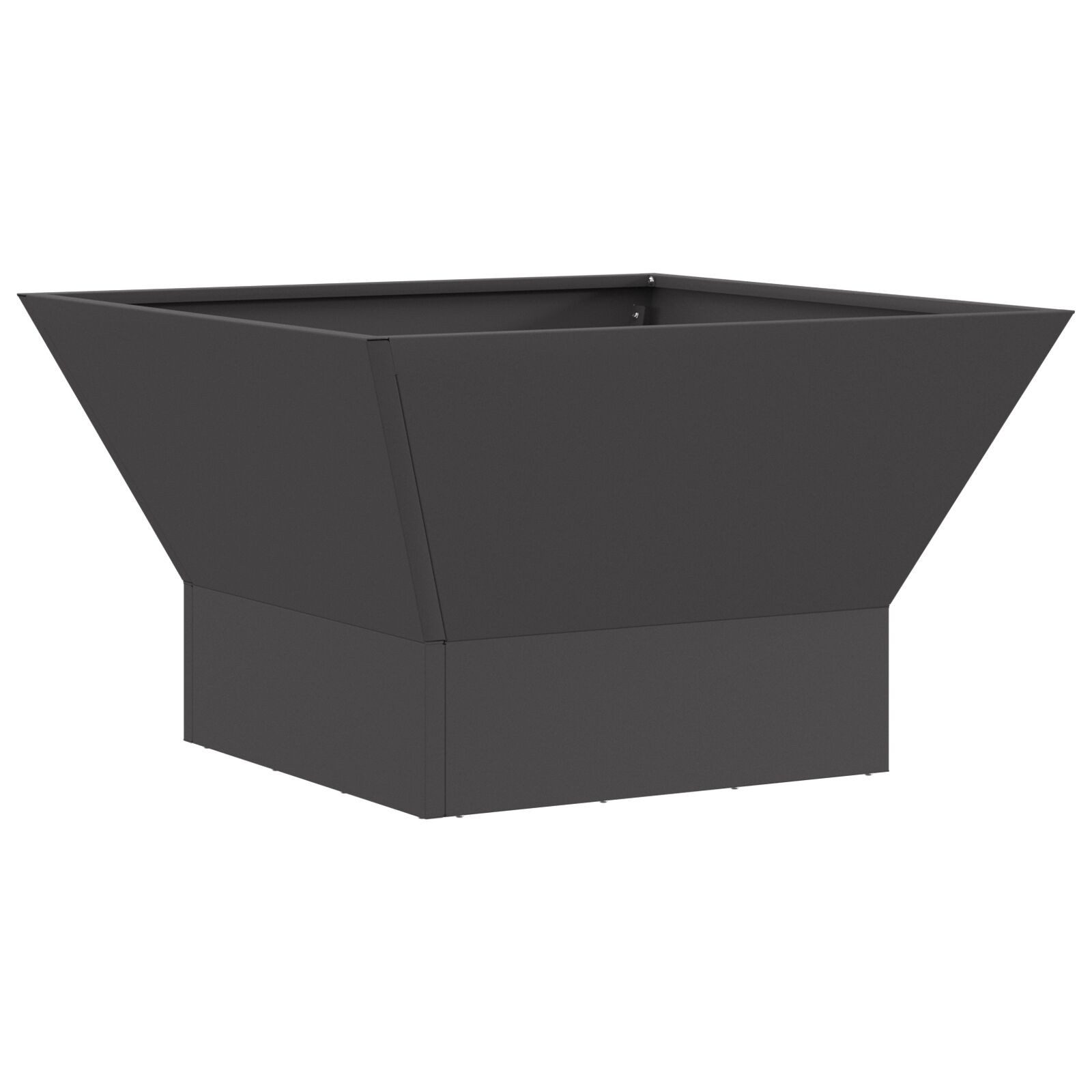 vidaXL Feuerkorb 60 x 60 x 35 cm Feuerschale Feuerstelle Quadrat Schwarz 60x60x35 cm St