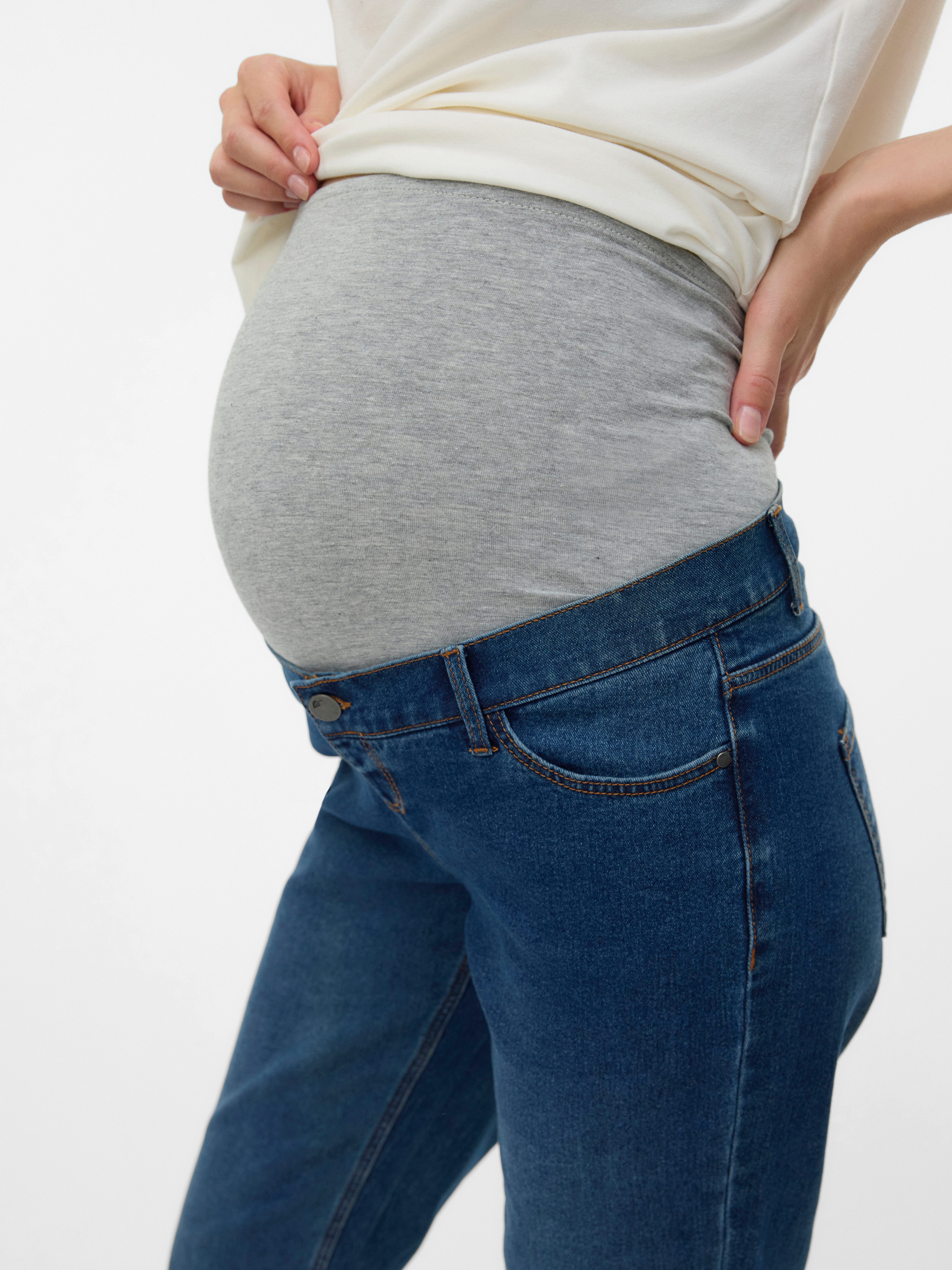 Mamalicious Umstandsjeans MLEDINA FLARED DB JEANS NOOS