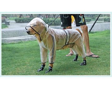 FIDDY Regenmantel Wasserdichter All-Inclusive-Regenmantel für Haustiere mit vier Beinen