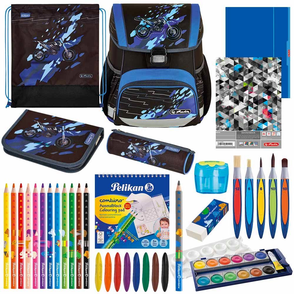 Herlitz Schulranzen Set Loop Plus 14-teilig Special Edition 2024 Jungen CamouCross