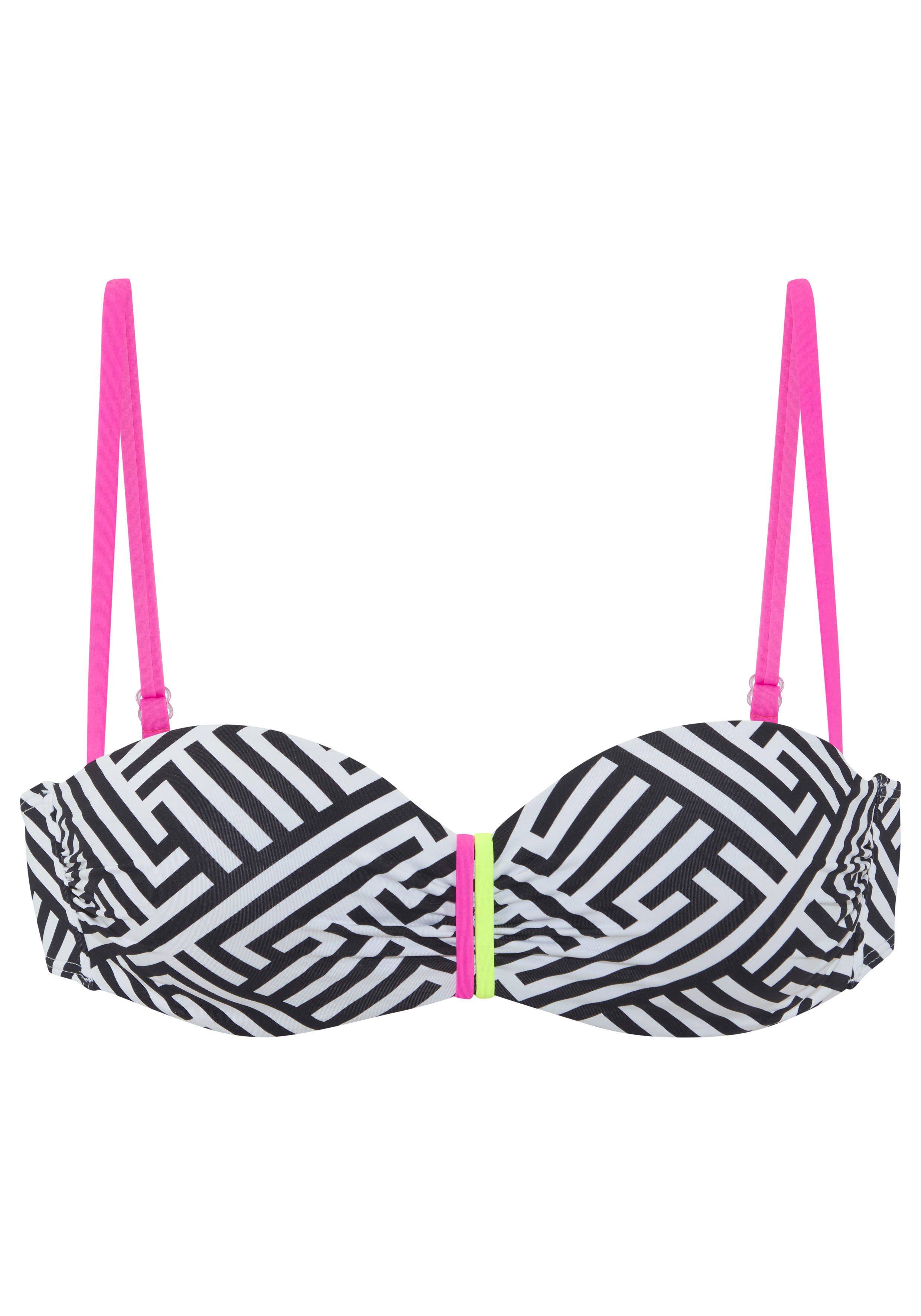 Buffalo Bügel-Bandeau-Bikini-Top Gioletta, Mit kontrastfarbigen Details günstig online kaufen