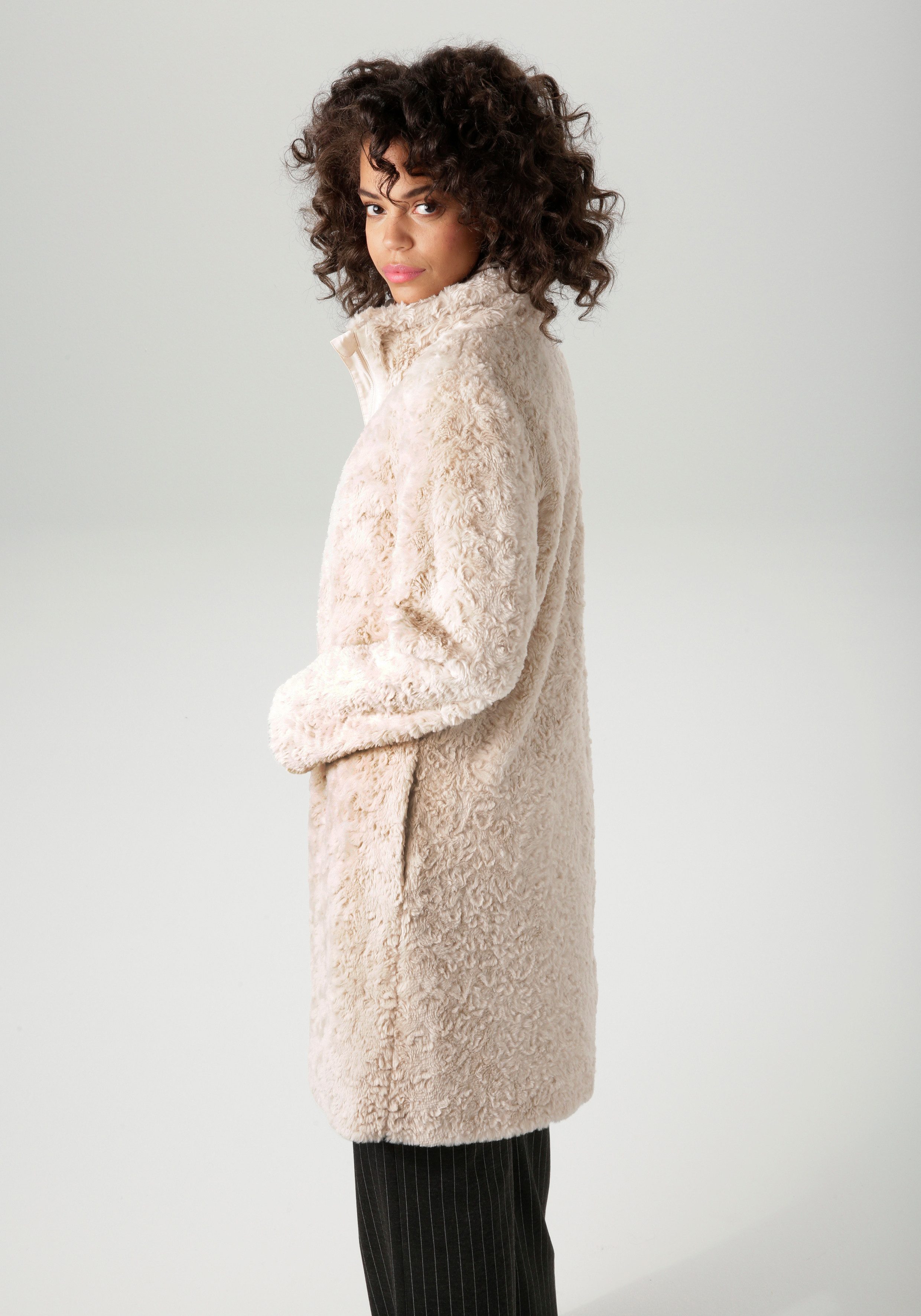 Aniston CASUAL Kurzmantel aus superweichem, flauschigen Fellimitat günstig online kaufen