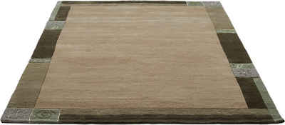 Wollteppich »India«, LUXOR living, rechteckig, Höhe 20 mm, reine Wolle, handgeknüpft, mit Bordüre, ideal im Wohnzimmer & Schlafzimmer