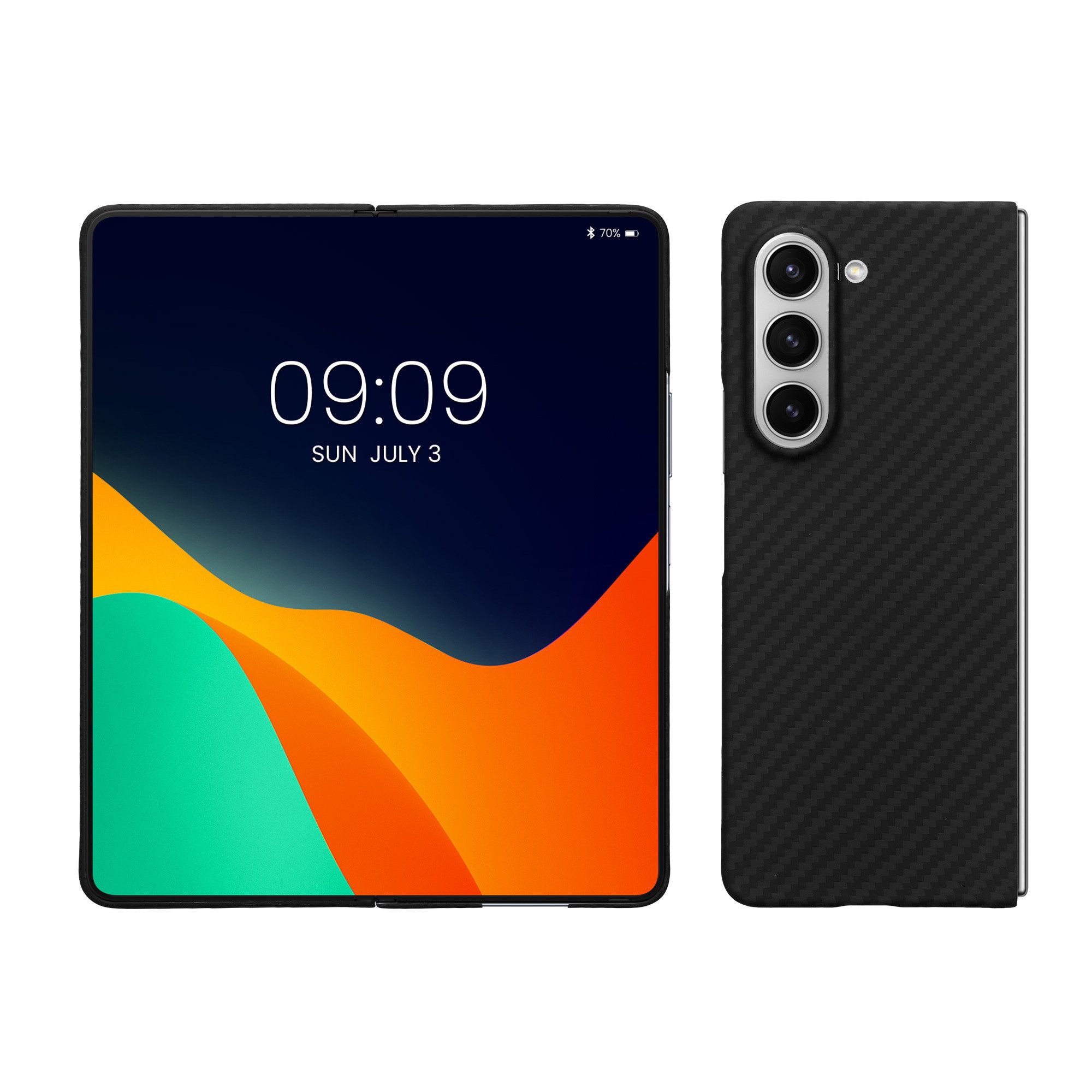 kalibri Handyhülle Hülle für Samsung Galaxy Z Fold5, Aramid Handy Schutzhülle - Smartphone Cover Case