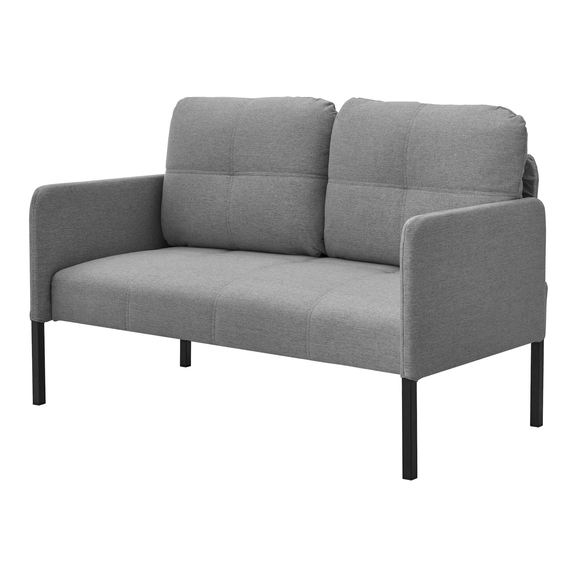 »Reichling« 2-Sitzer Grau Polstercouch Sofa, en.casa