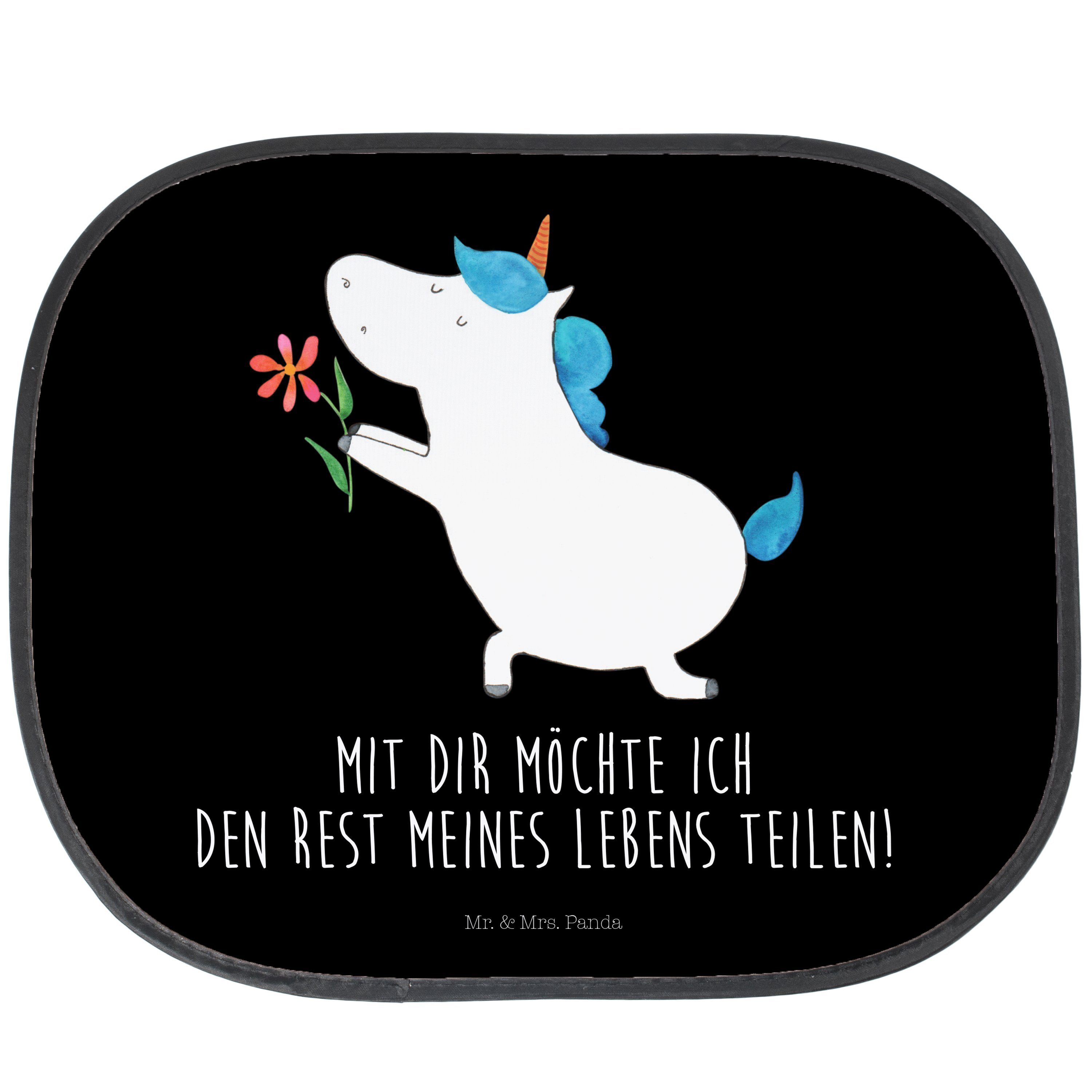 Sonnenschutz Einhorn Geschenk, Seidenmatt Mr. Mrs. Blume Sonnenschutz - & Auto, - Schwarz Unicorn, Panda, Baby