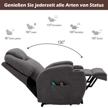 YRIIOMO Massagesessel Elektrisch verstellbarer Armmassagesessel mit 2 Getränkehaltern (1-St)