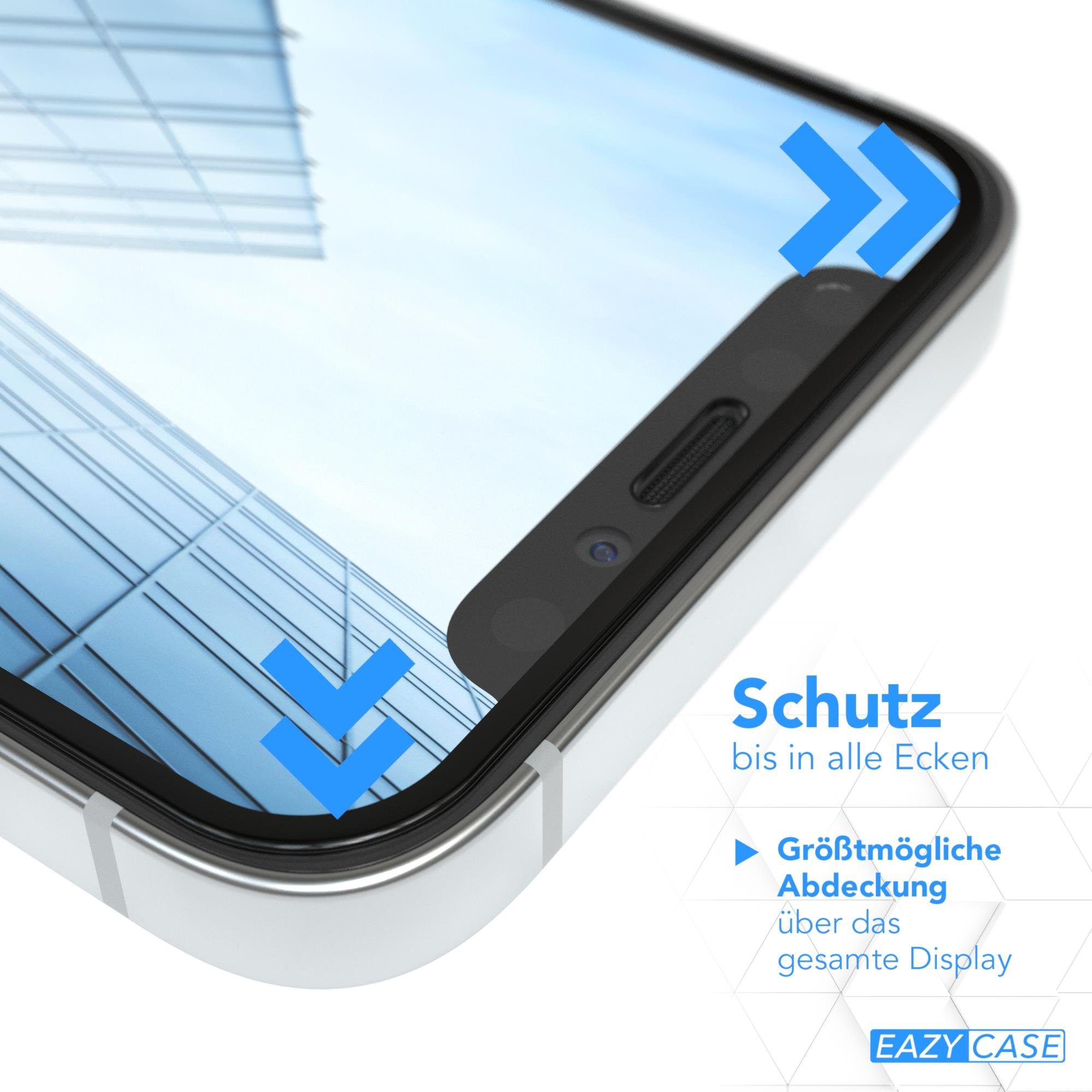 EAZY CASE Displayschutzfolie 2x Schutzglas für Apple iPhone 12 Mini, Bildschirmschutz Display Glasfolie 5,4 Zoll Panzerglas Glas 9H Folie – Bild 3 von 5