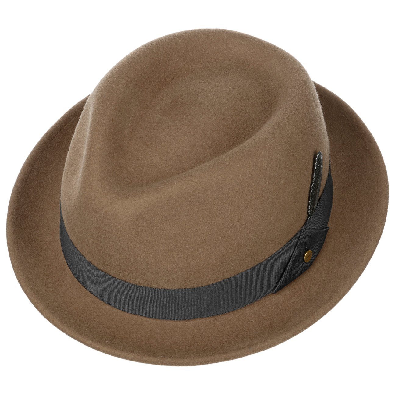 Stetson Fedora (1-St) mit Wollfilzhut braun Ripsband