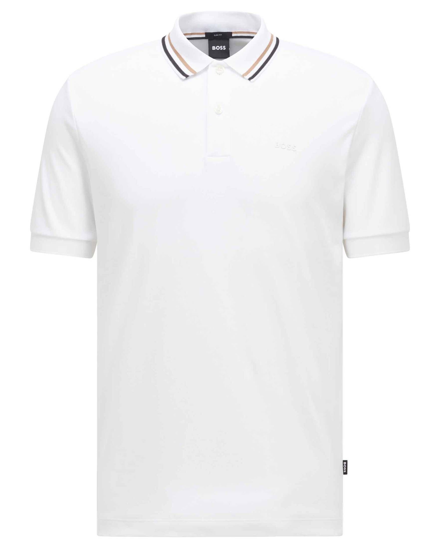 BOSS Poloshirt Herren Poloshirt PENROSE 38 Slim Fit Kurzarm (1-tlg) weiss (10) | Poloshirts