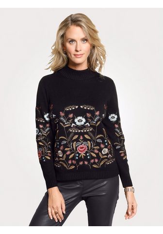 Пуловер с цветочнaя вышивка