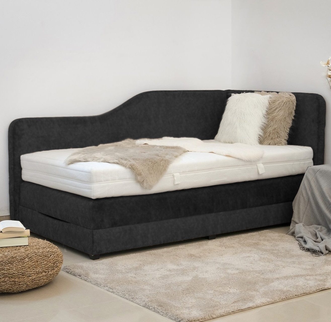 PAARA Boxspringbett Box Alexandria K Bettkasten Kopfteil verstellbar, mit einzigartigem Belüftungssystem