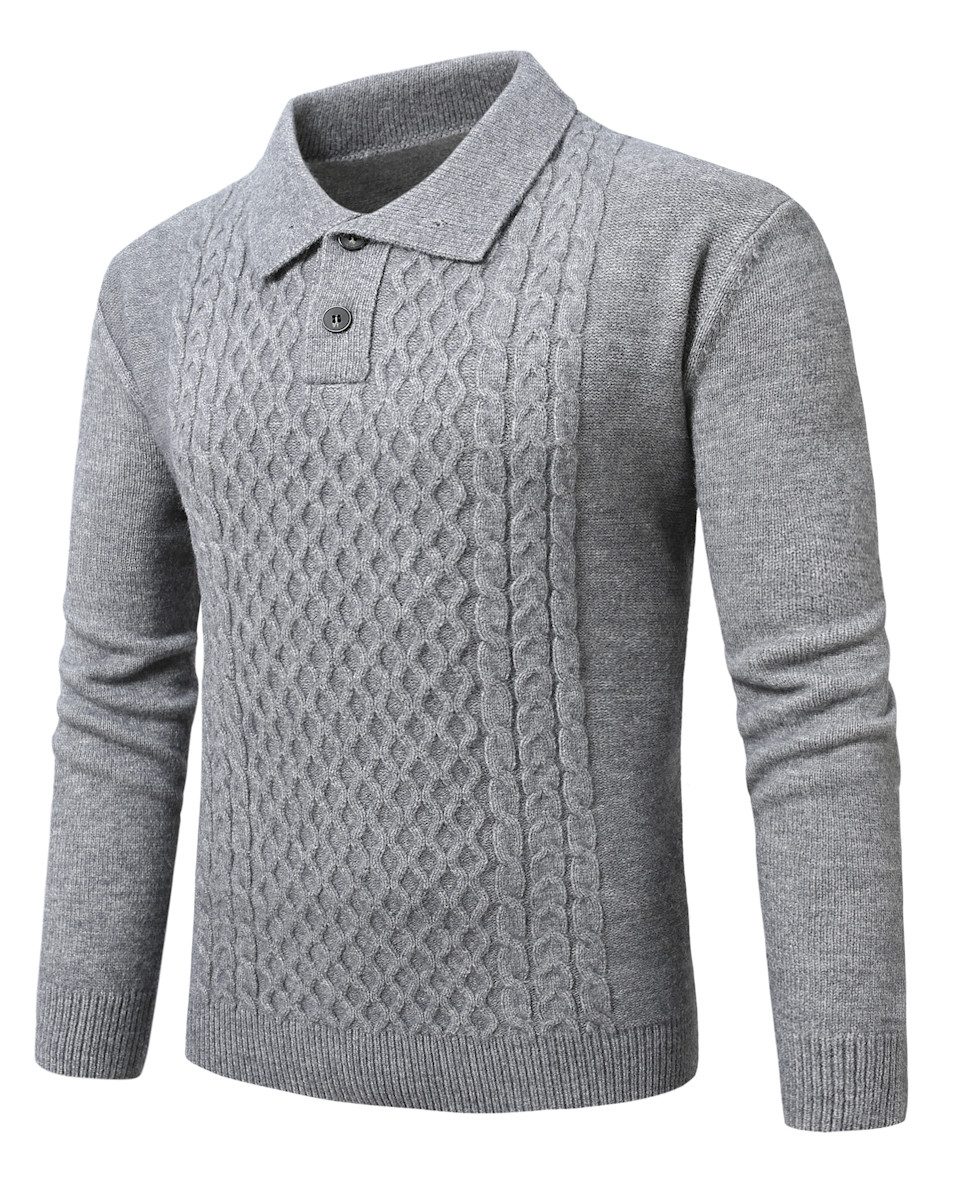 Allthemen Strickpullover mit grober Strickstruktur Uni günstig online kaufen