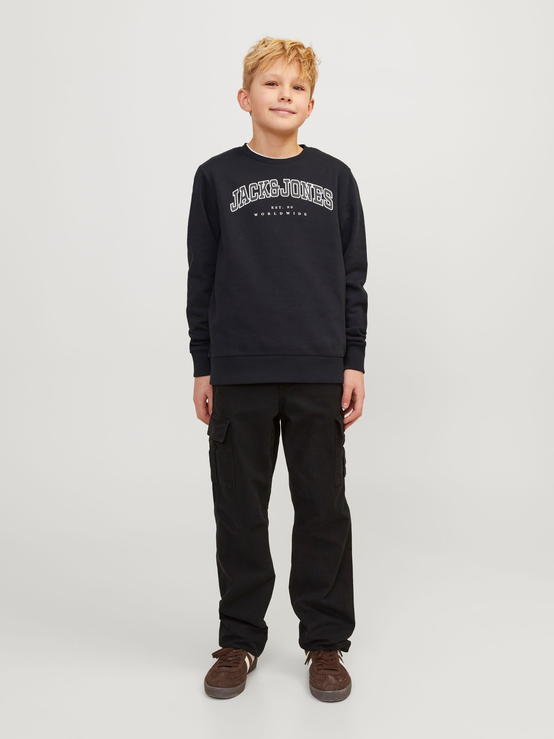 Jack & Jones Junior Sweatshirt JJECALEB VARSITY SWEAT CREW MNI – Bild 4 von 5