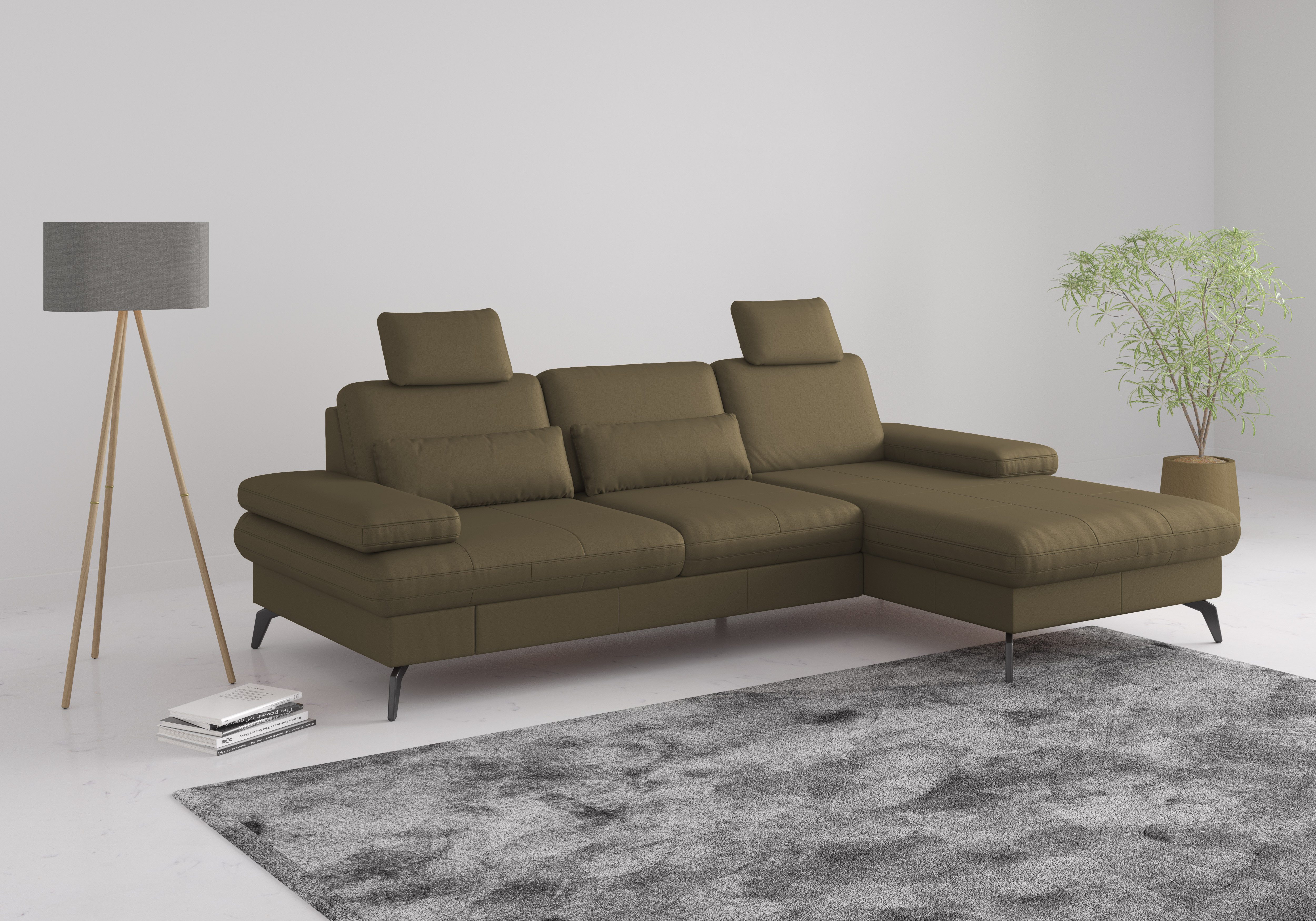sit&more Ecksofa Morris L-Form, inkl. Sitztiefenverstellung, wahlweise mit Armteilverstellung, Bettfunktion & Bettkasten