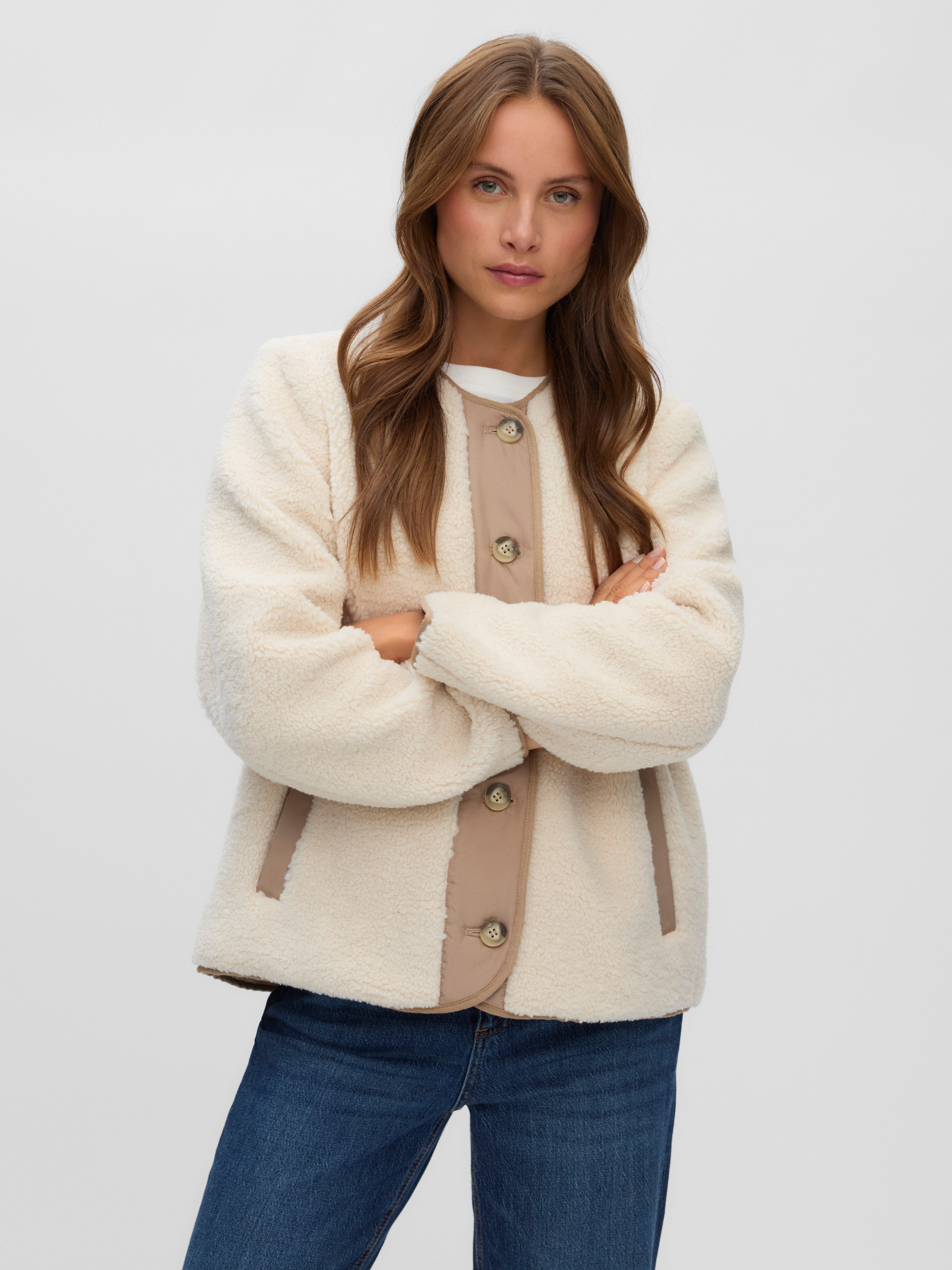 Vero Moda Plüschjacke VMFRANCESCA TEDDY JACKET NOOS Kunstfaser, Plüsch