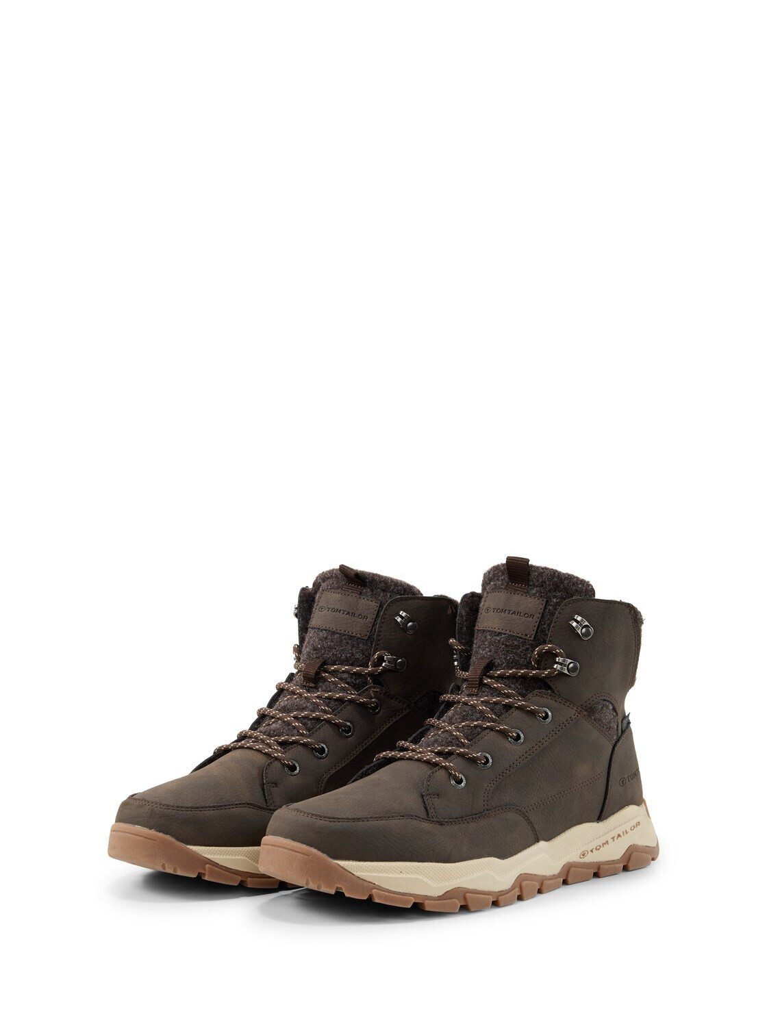 TOM TAILOR Shoes Licence Winterstiefel Wasserfeste Schnürstiefel mit Fütterung