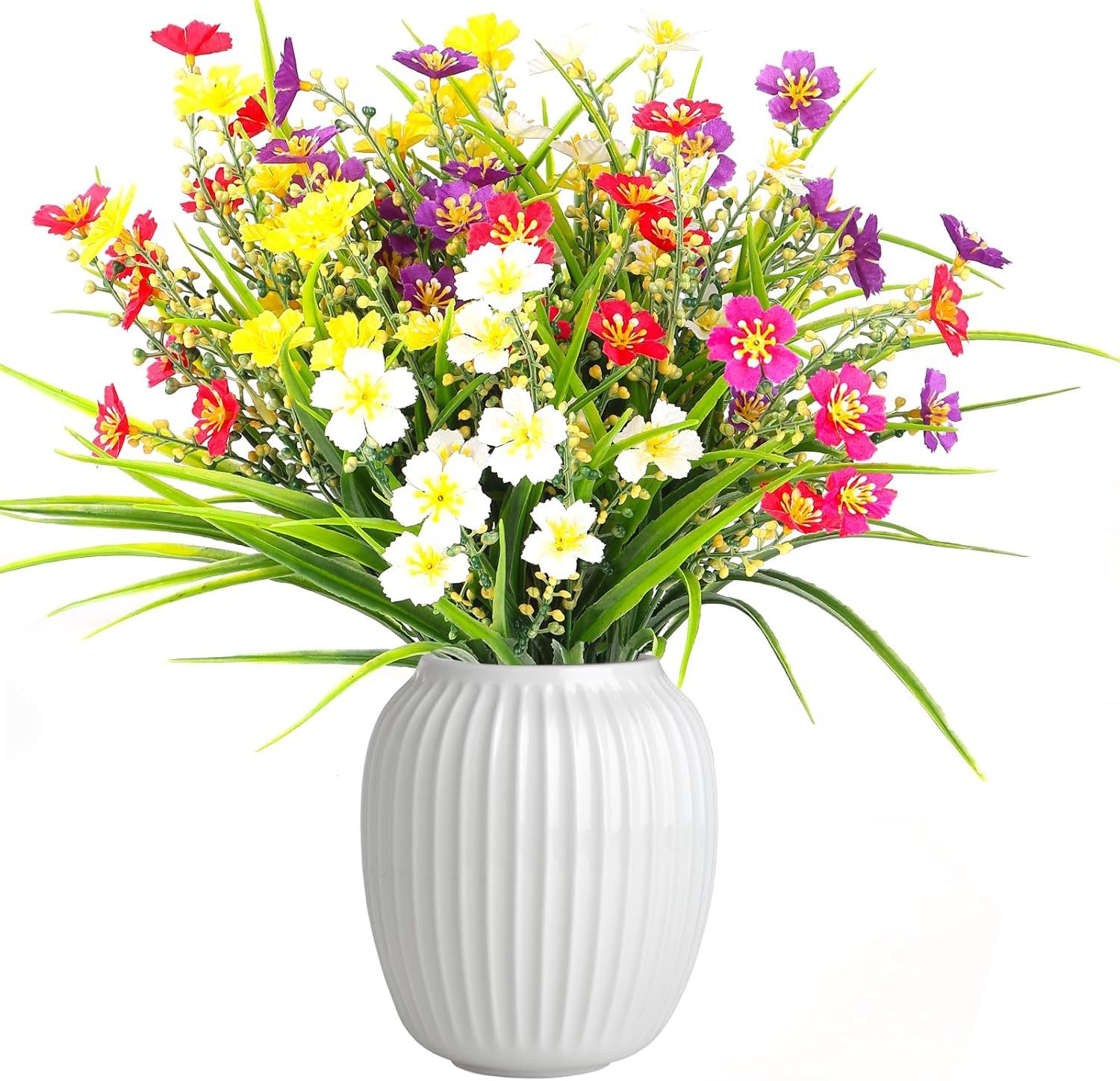 Kunstblumenstrauß 3 Bündel Blumen Geranie Blumen, Dekoration künstliche Fau günstig online kaufen