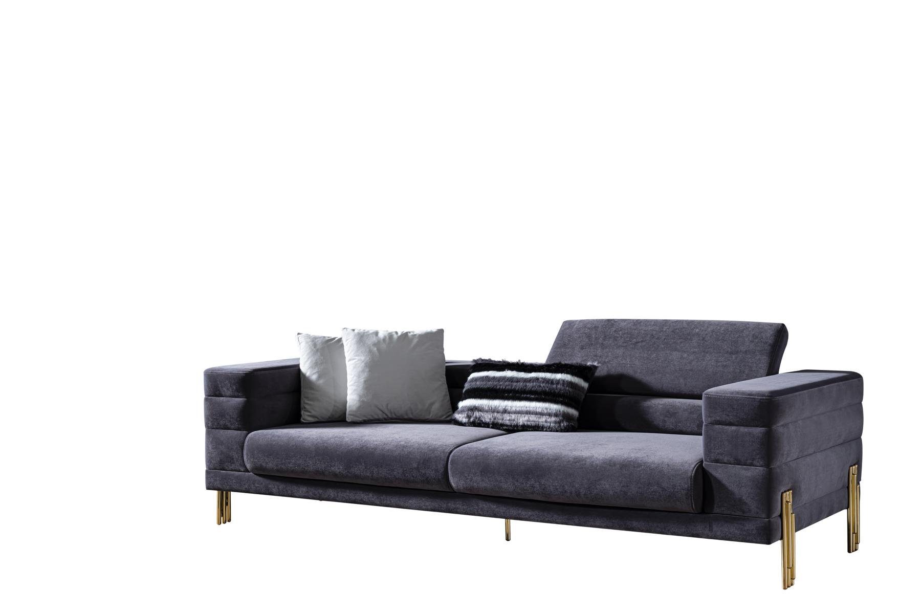 JVmoebel Sofa Sofagarnitur 3+1 Moderne Blau, Teile 2 Set Couchen Sitzer neu Design Polster