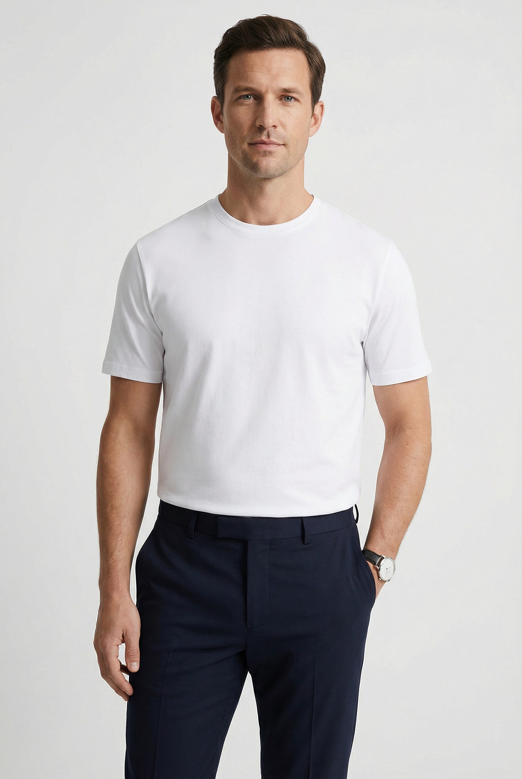 HUGO Blue T-Shirt BLUE Naolo (Packung, 2-tlg) mit Markenlabel am Saum günstig online kaufen