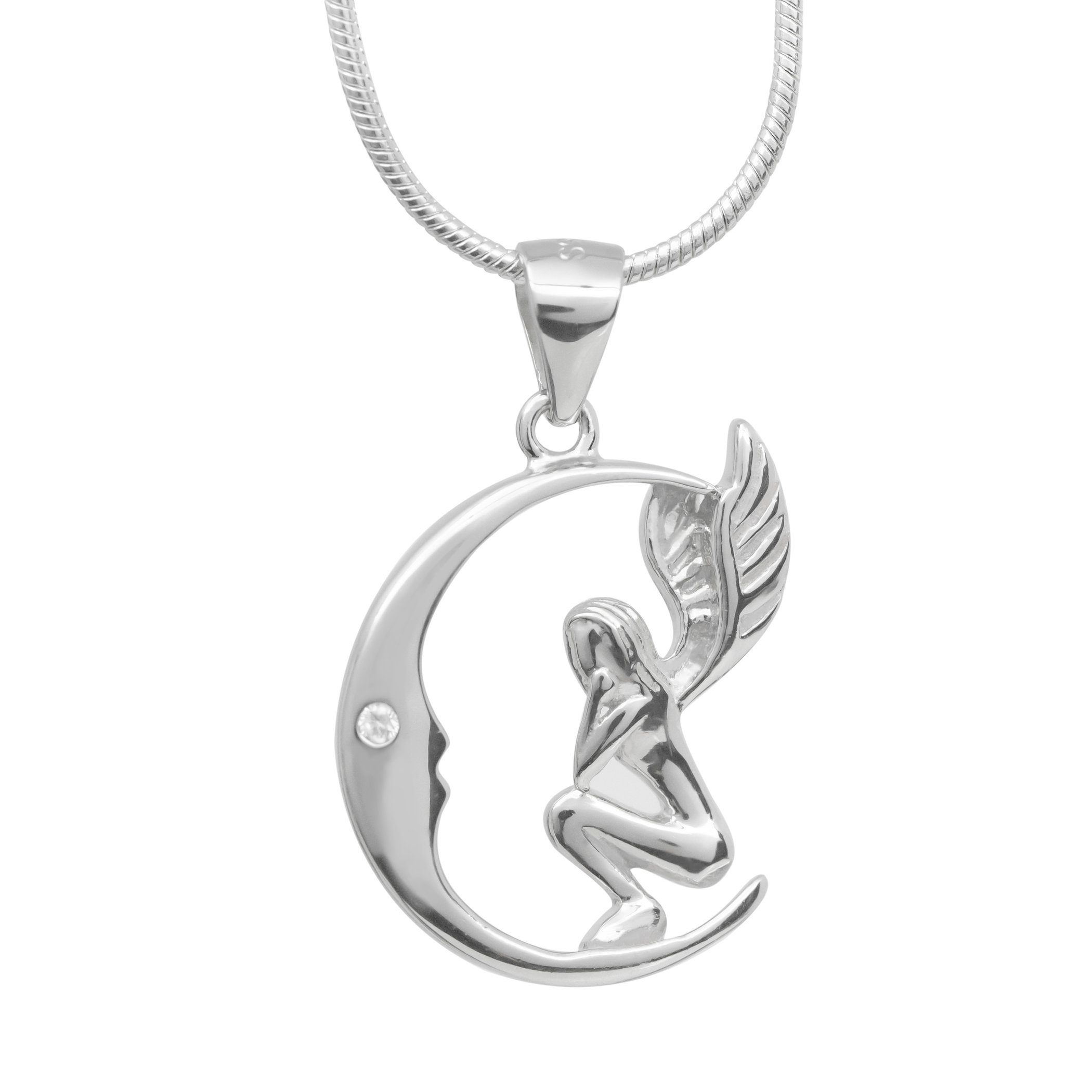 Kette mit Anhänger Mond Elfe