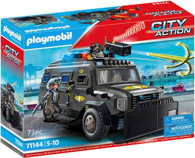 Playmobil® Konstruktions-Spielset SWAT-Geländefahrzeug (71144), Playmobil City Action, (73 St), Made in Europe; mit Licht und Sound