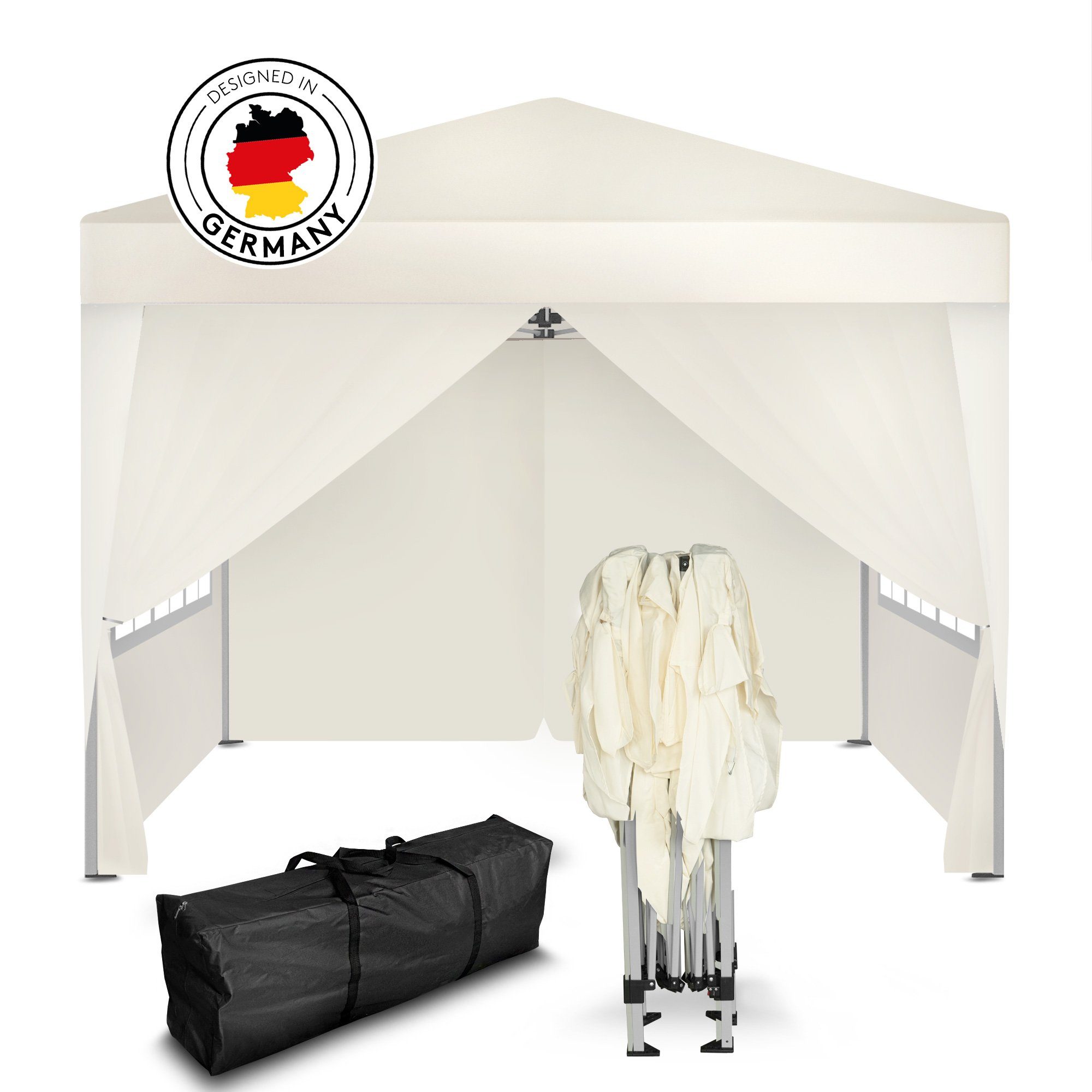 Kronenburg Faltpavillon 3x3 m wasserdicht - Gartenpavillon, Partyzelt stabi günstig online kaufen