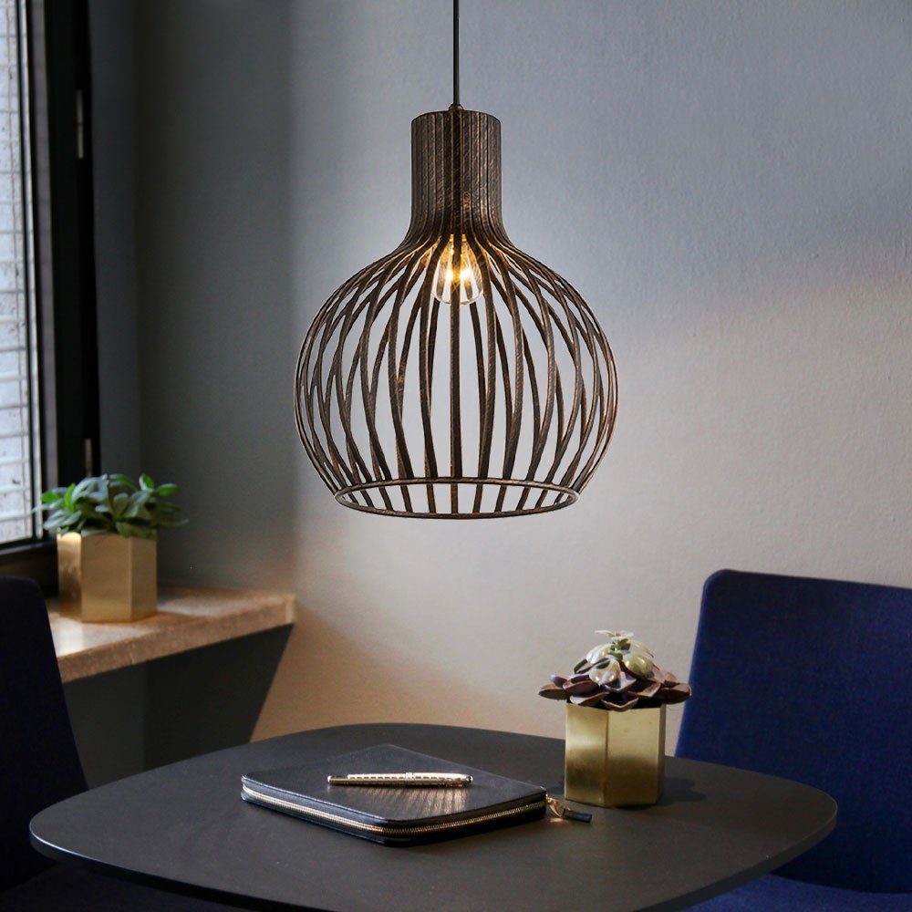 Pendel Hänge Decken Design Lampe BRONZE Leuchte Wohn Ess Schlaf Zimmer Küche 